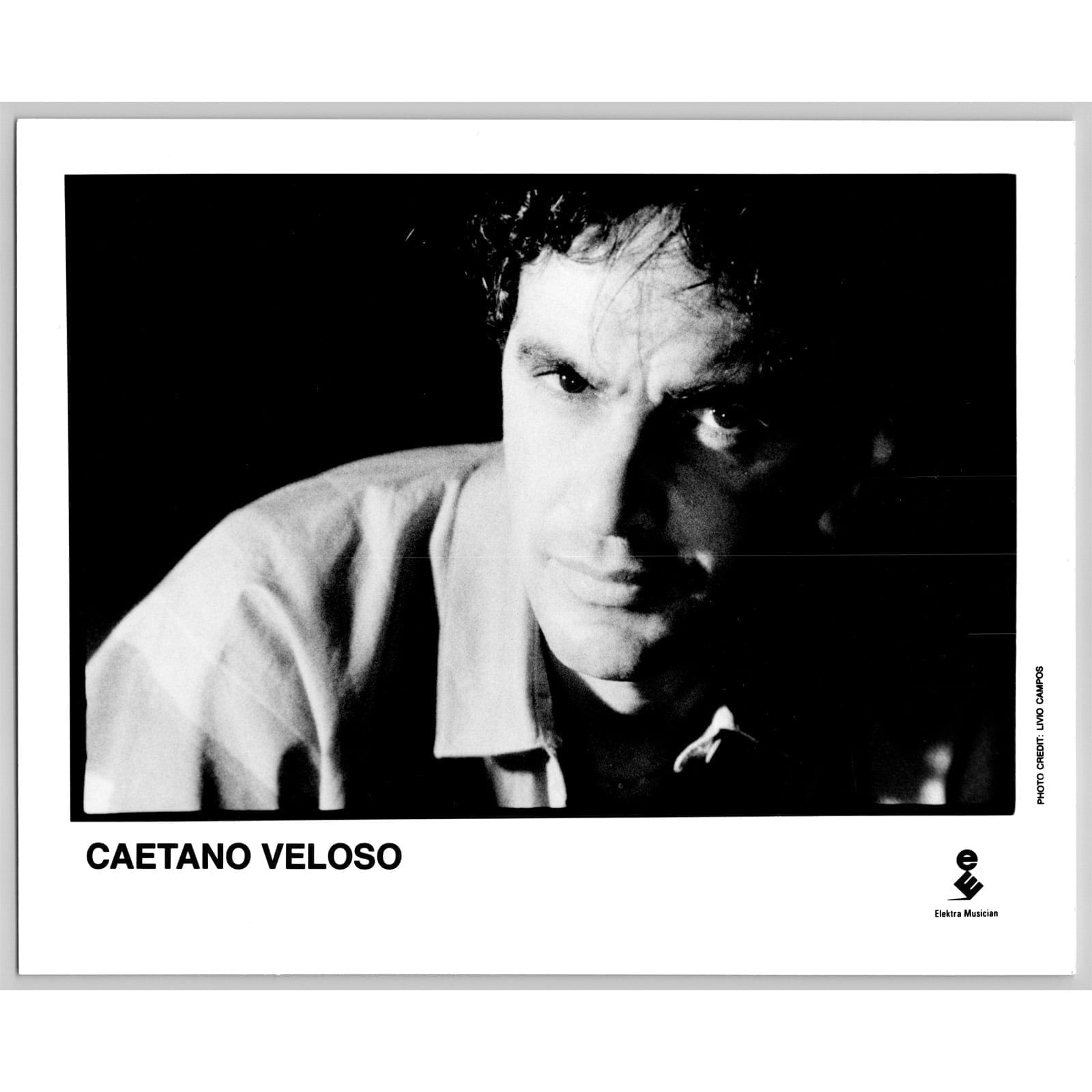 Caetano Veloso Brazilian Tropicalia Singer Songwriter 80s-90s Music Press Photo