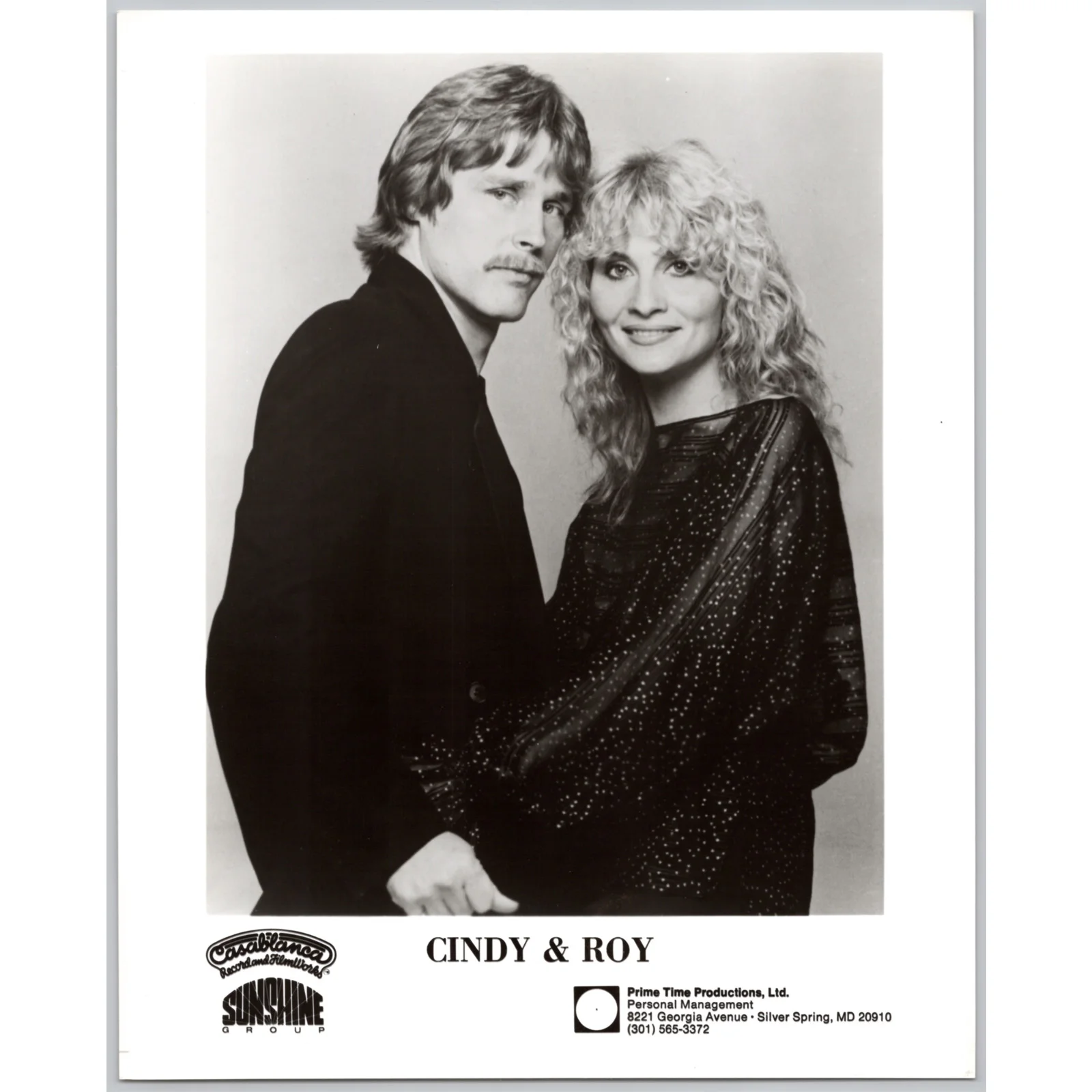 Cindy and Roy American Disco Singing Duo Censations 80s-90s Music Press Photo
