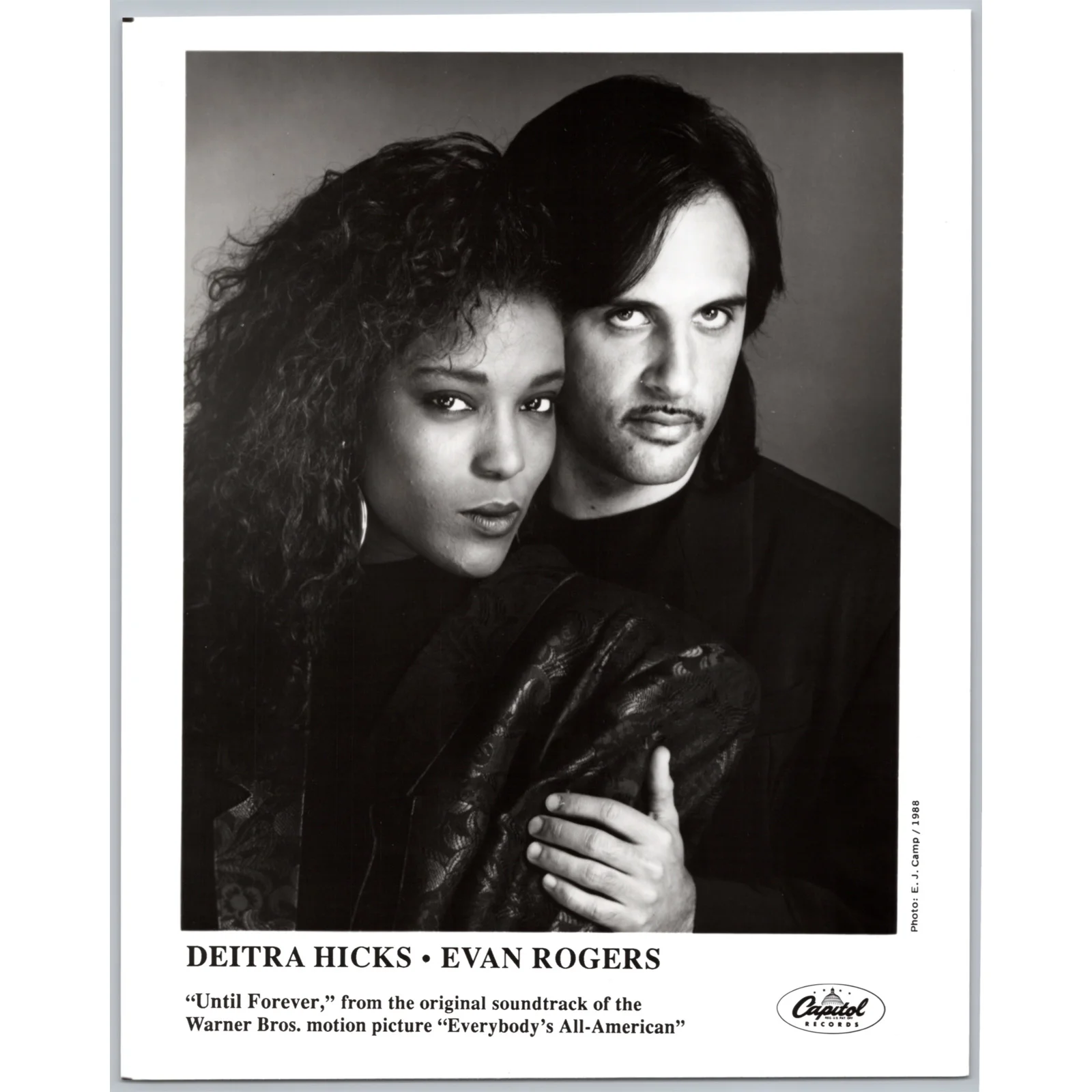Deitra Hicks and Evan Rogers Until Forever Soundtrack 80s-90s Music Press Photo