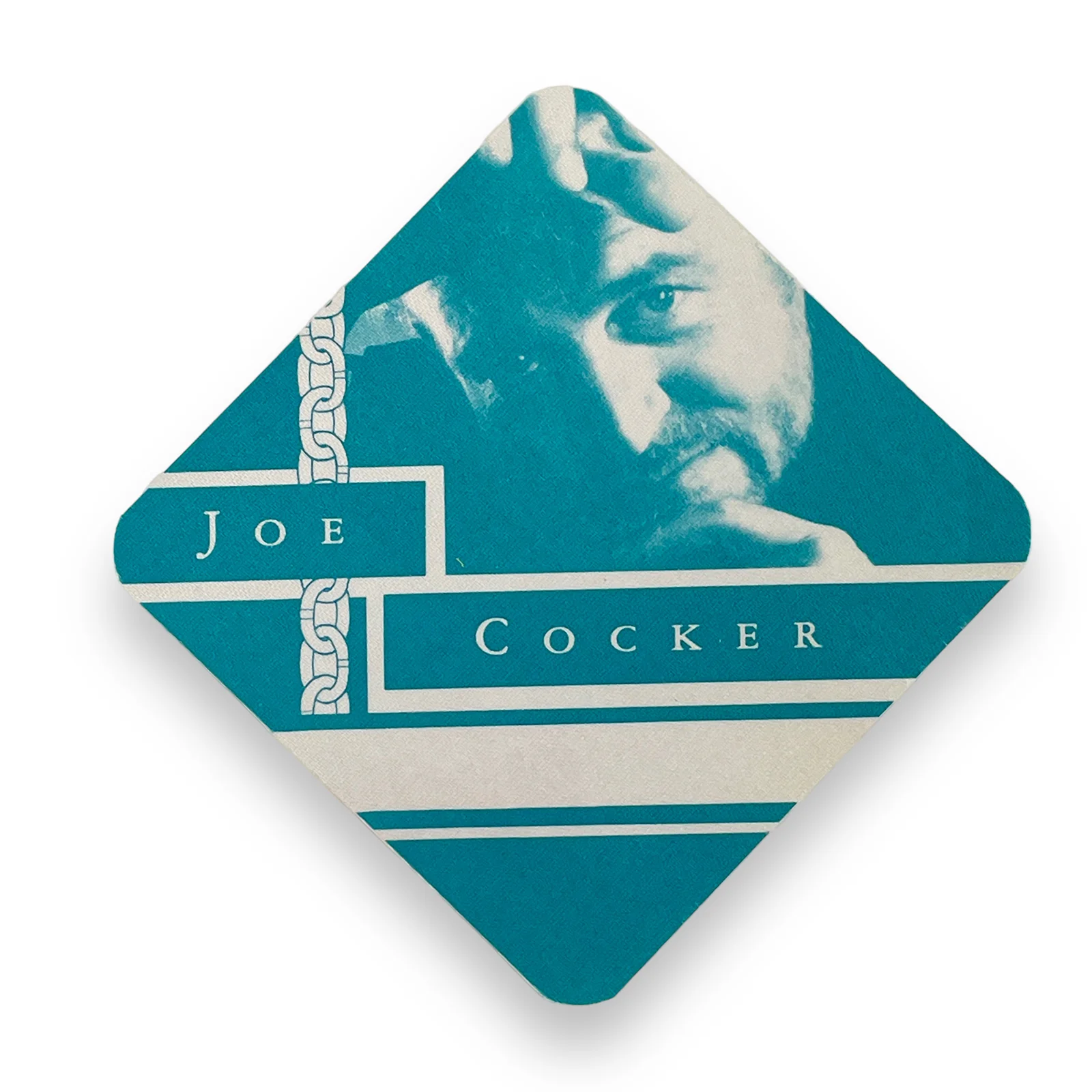 1989 Joe Cocker One Night of Sin Tour Unused Satin Backstage Access Concert Pass