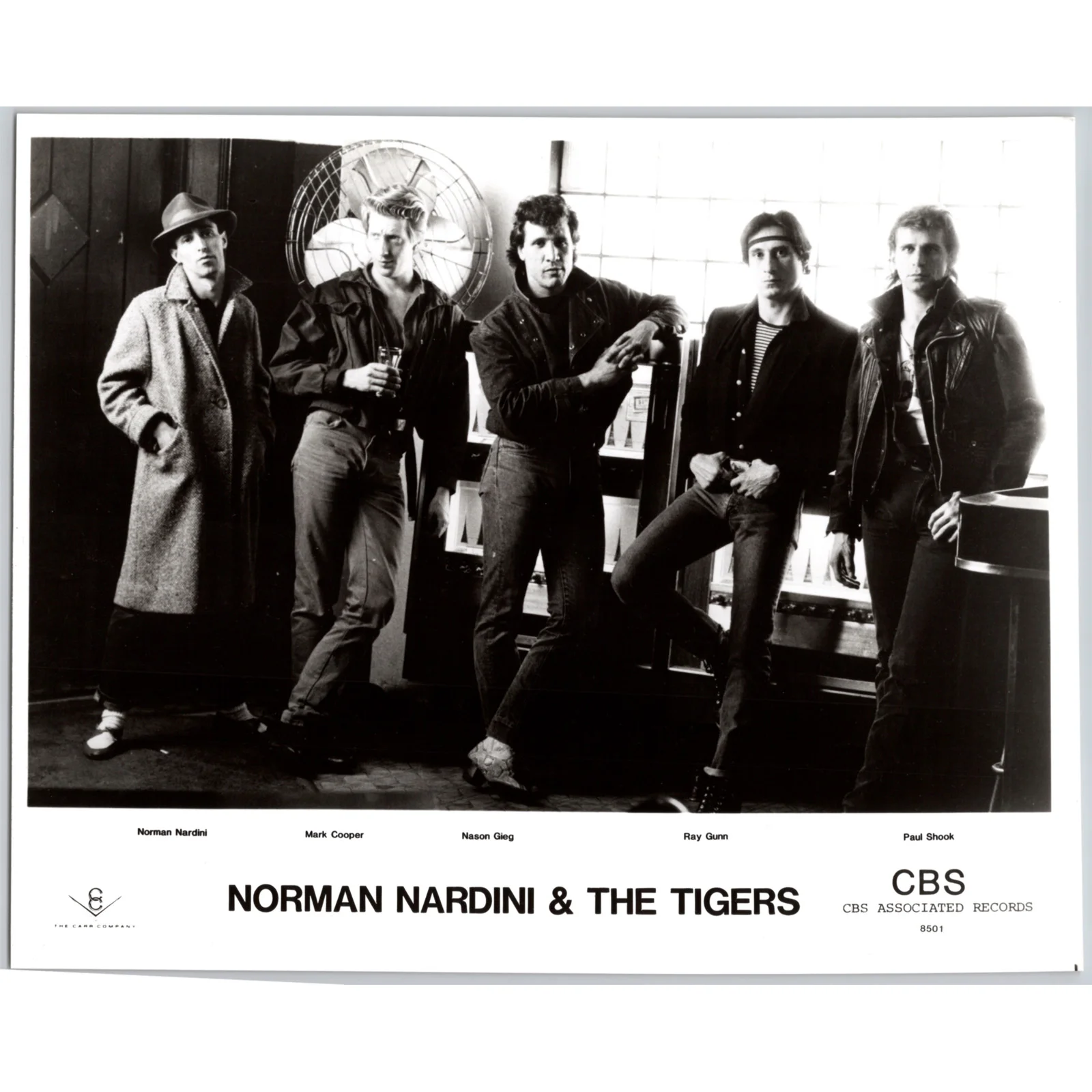 Norman Nardini and the Tigers Rock Blues Singer Guitarist 1985 Music Press Photo