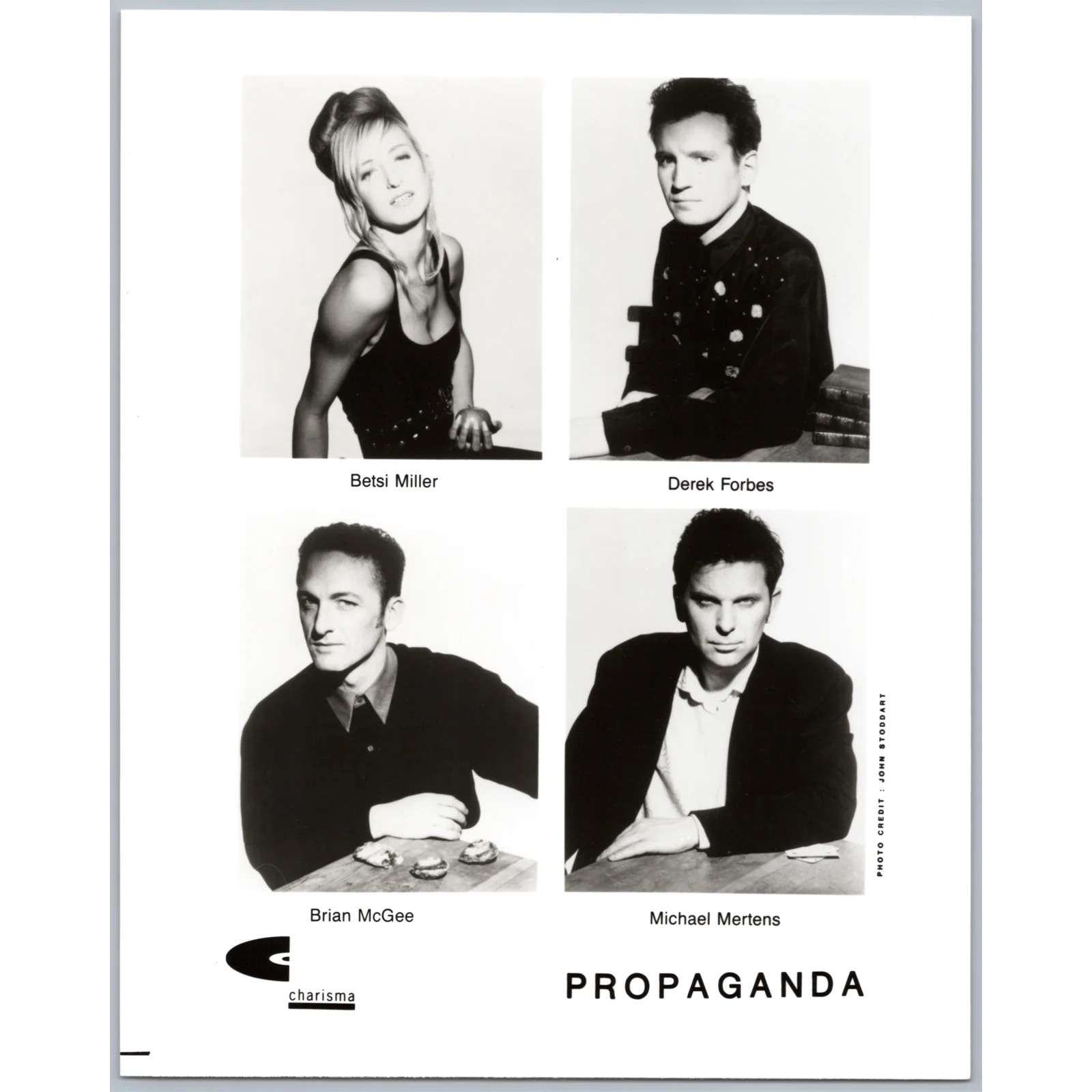 Propaganda Synth-Pop New Wave Electronic Band 80s-90s Glossy Music Press Photo