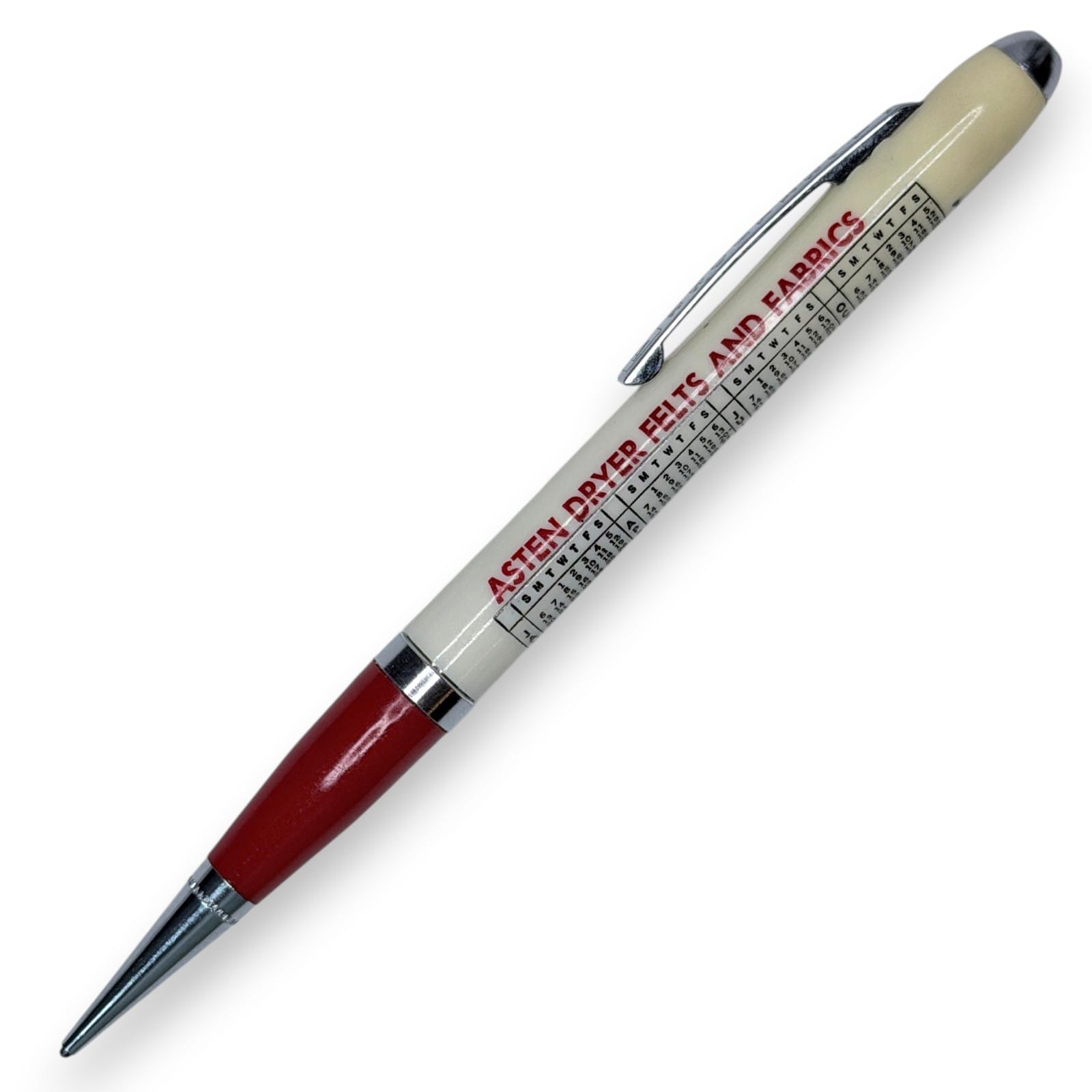 1974 Alexander Asten Dryer Felts Advertising Calendar Mechanical Pencil Vermont