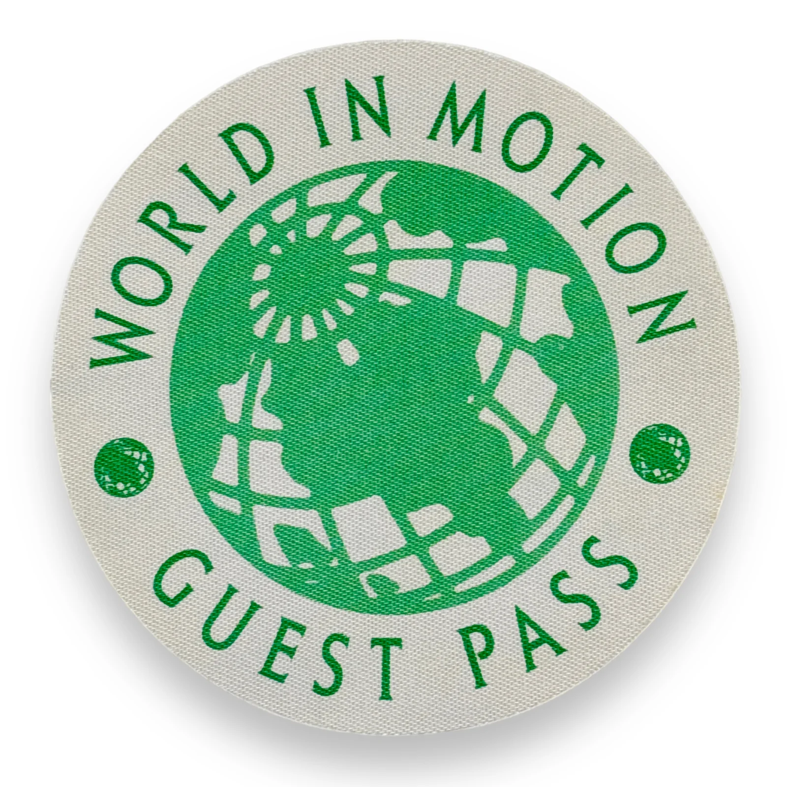 1989 Jackson Browne World in Motion Tour Backstage Access Unused Concert Pass