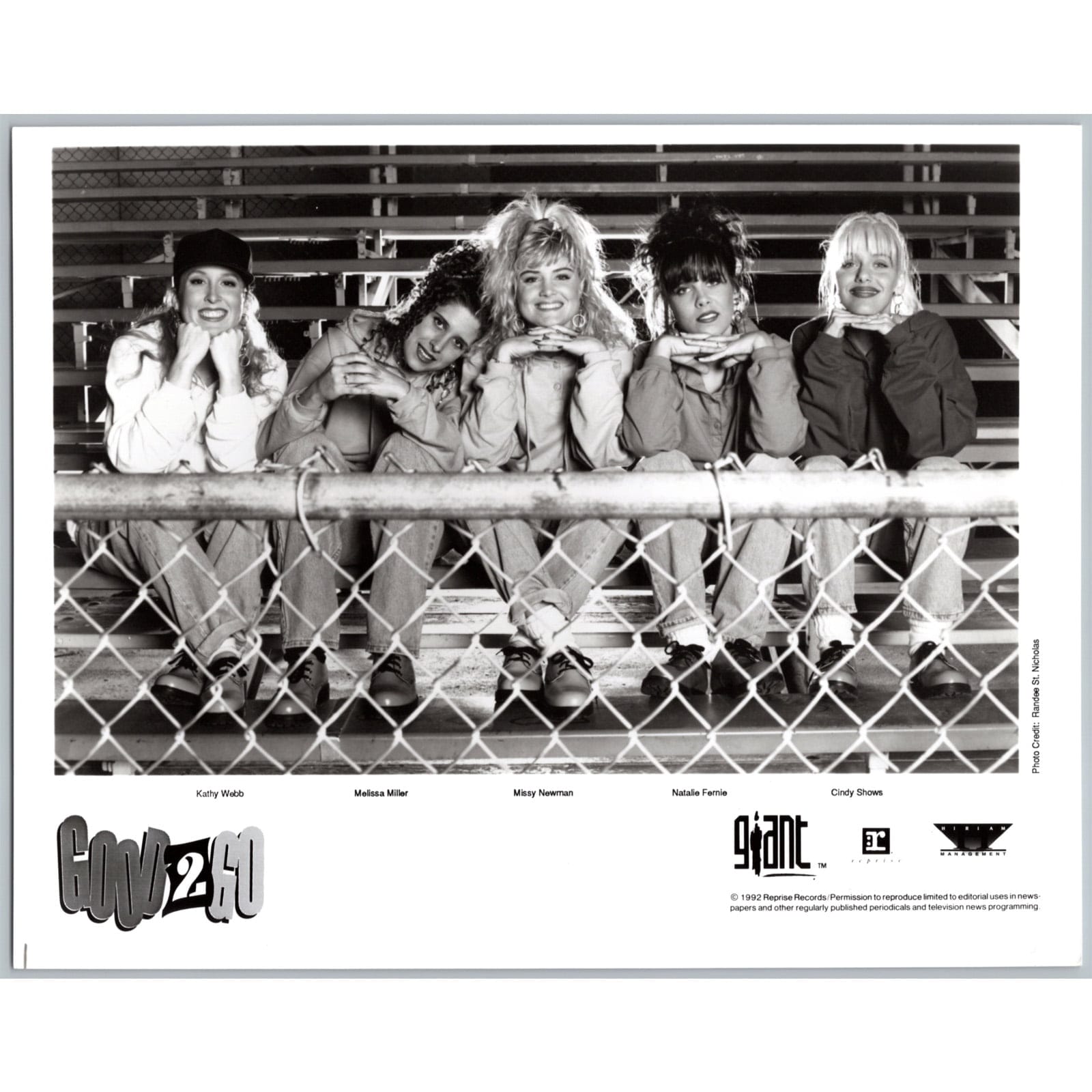 Good 2 Go American Female R&B Dance Vocal Group 80s-90s Glossy Music Press Photo