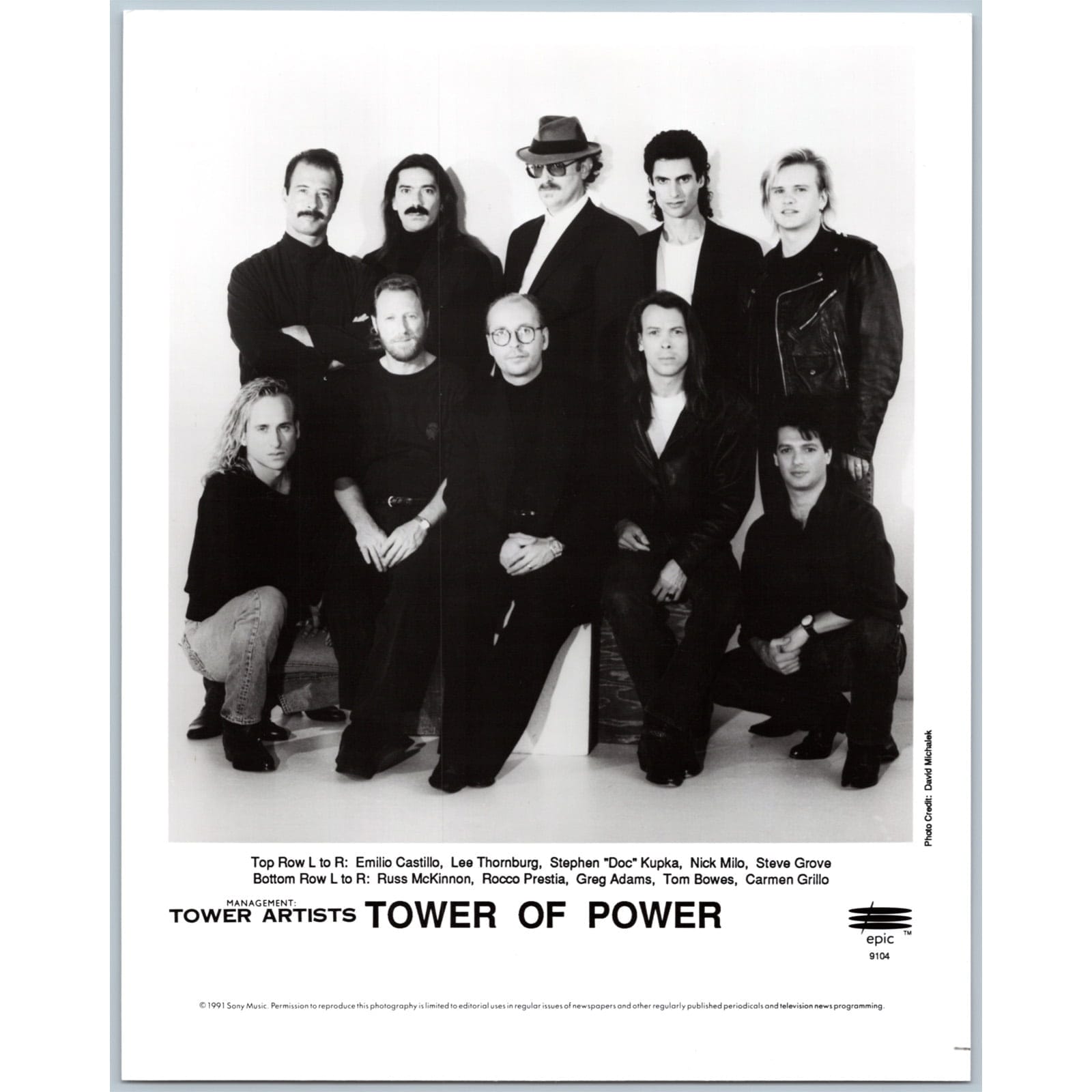 Tower of Power American R&B Funk Jazz Soul Band 80s-90s Glossy Music Press Photo
