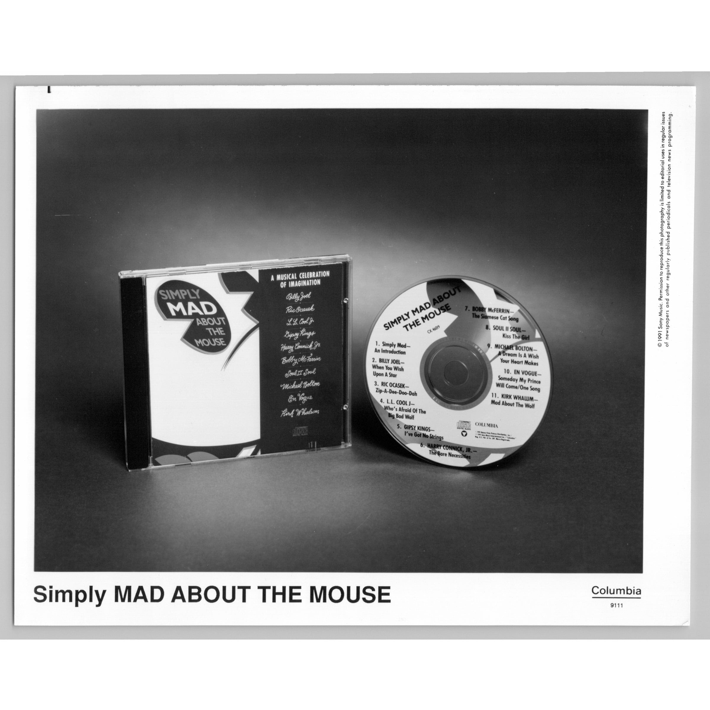 Simply Mad About the Mouse Disney Songs Movie 80s-90s Glossy Music Press Photo