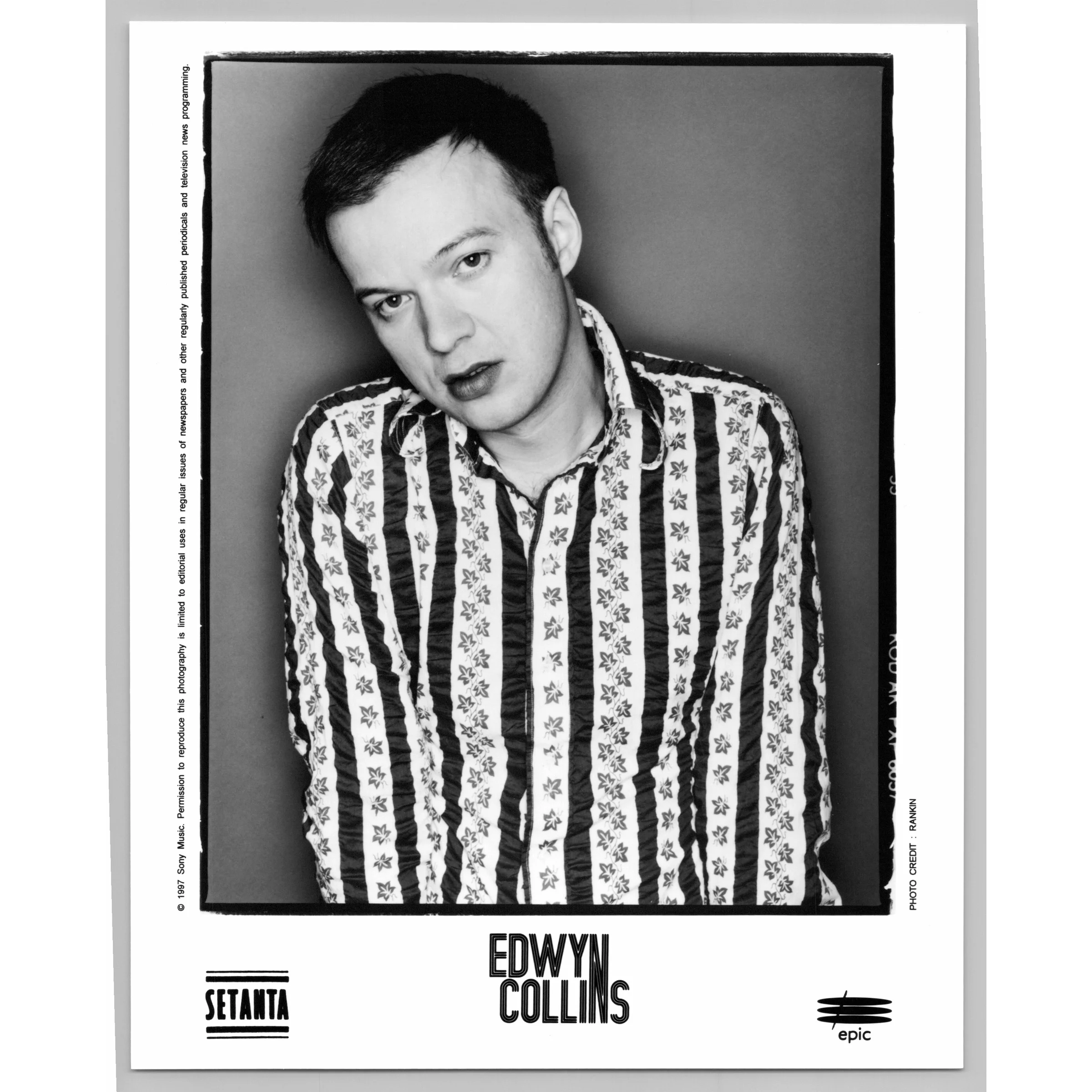 Edwyn Collins Scottish Post-Punk Orange Juice Founder 80s-90s Music Press Photo