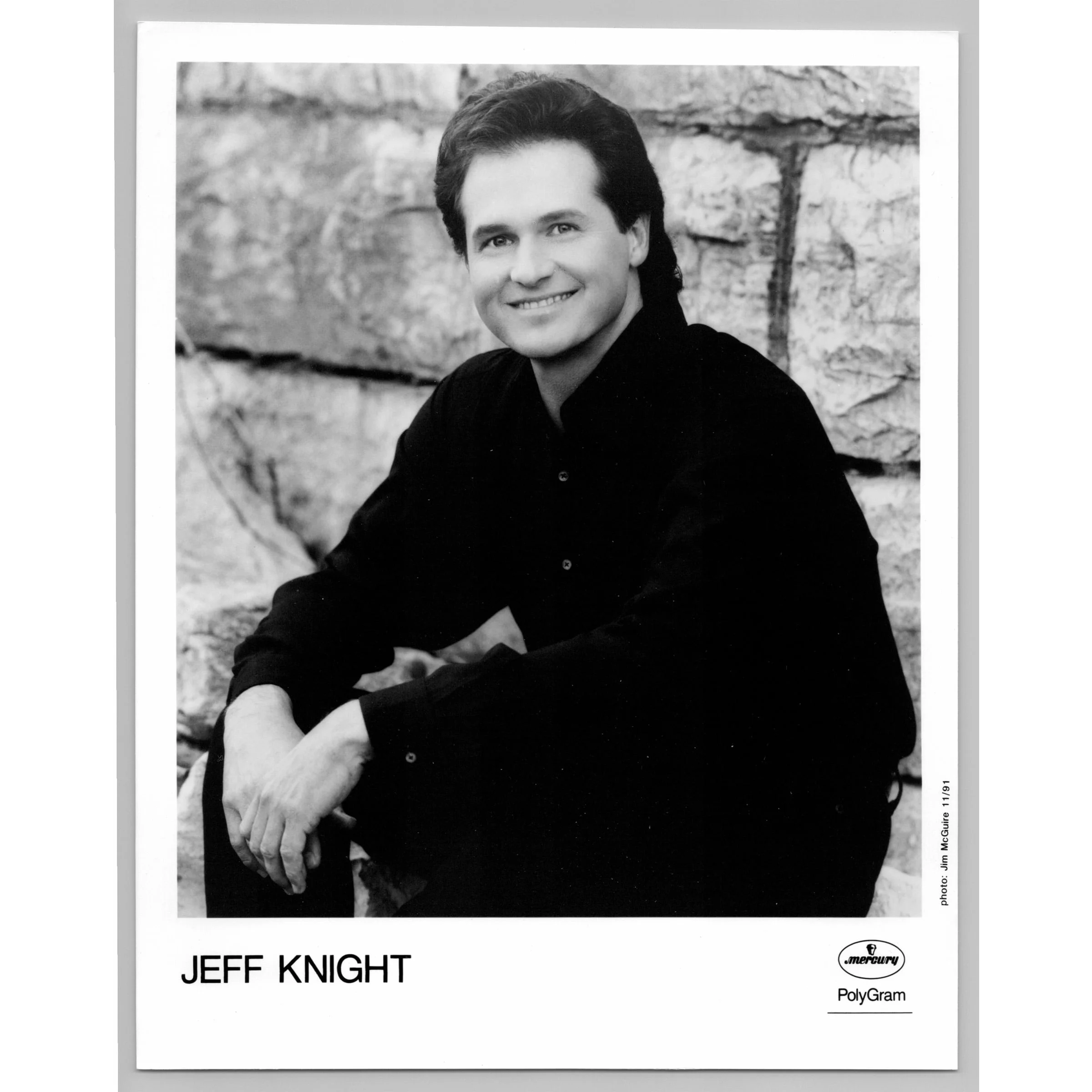 Jeff Knight American Country Singer Songwriter 80s-90s Glossy Music Press Photo
