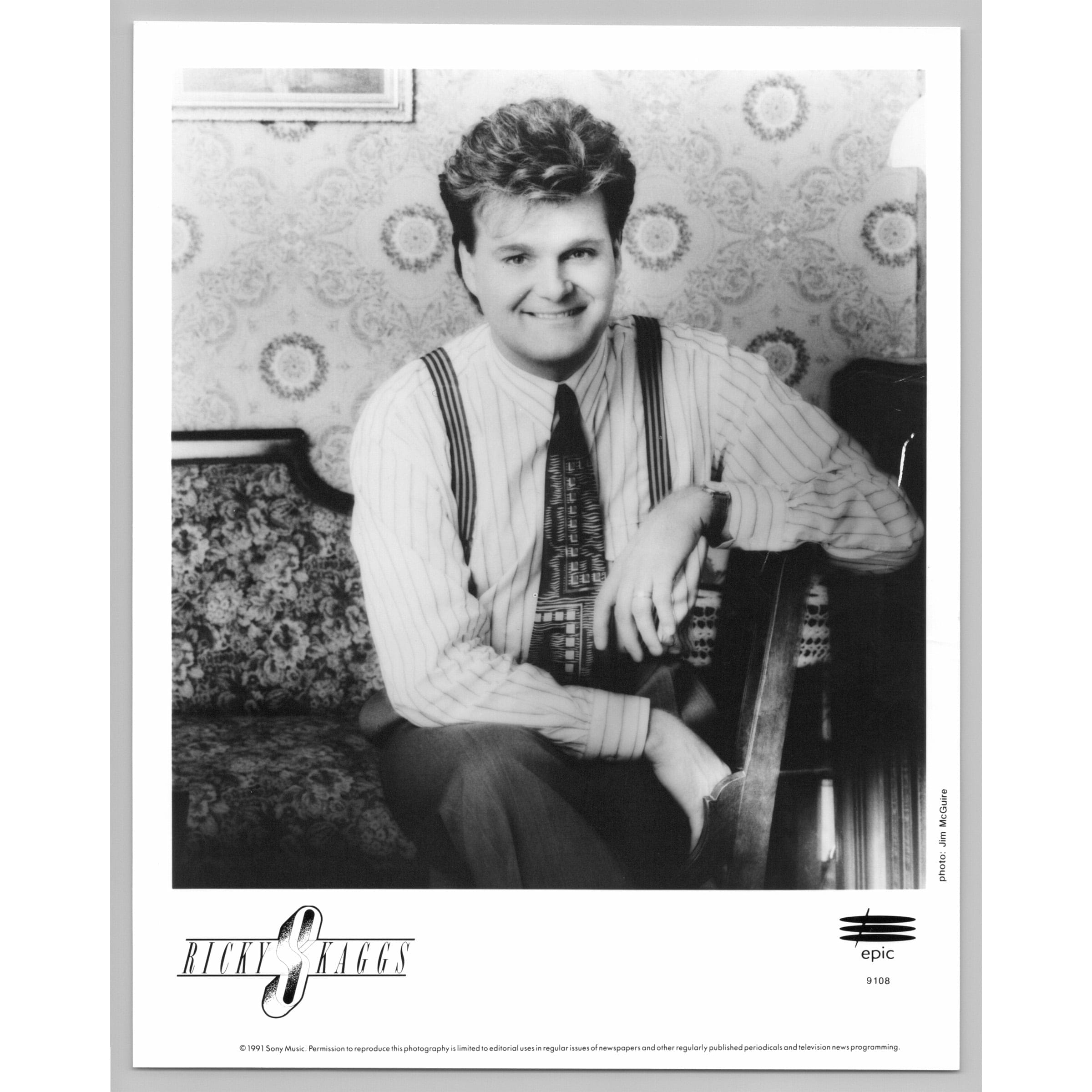 Ricky Skaggs Neo-Traditional Country Bluegrass Singer 80s-90s Music Press Photo