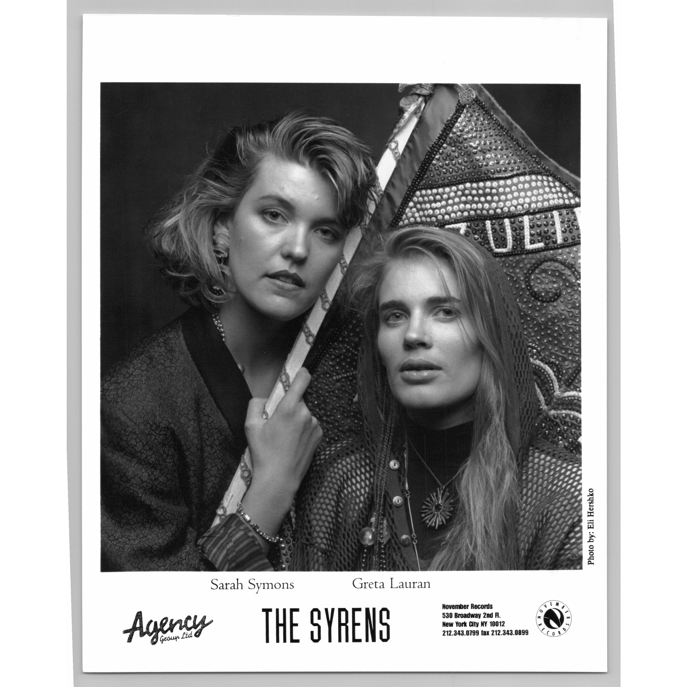 The Syrens Instrumental Duo Sarah Symons Greta Lauran 80s-90s Music Press Photo