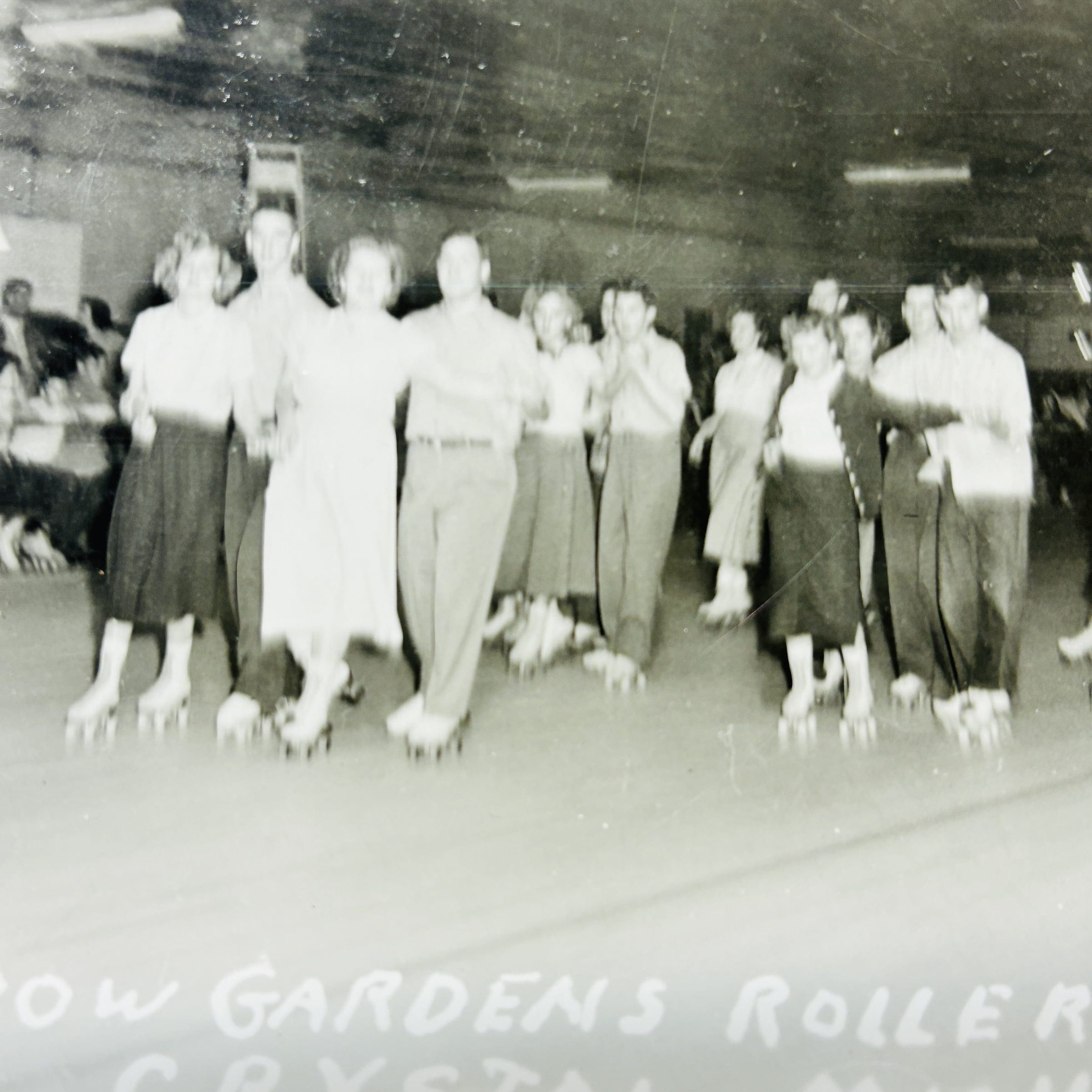 Rainbow Gardens Roller Rink Crystal Michigan c.1948 Real Photo RPPC Postcard