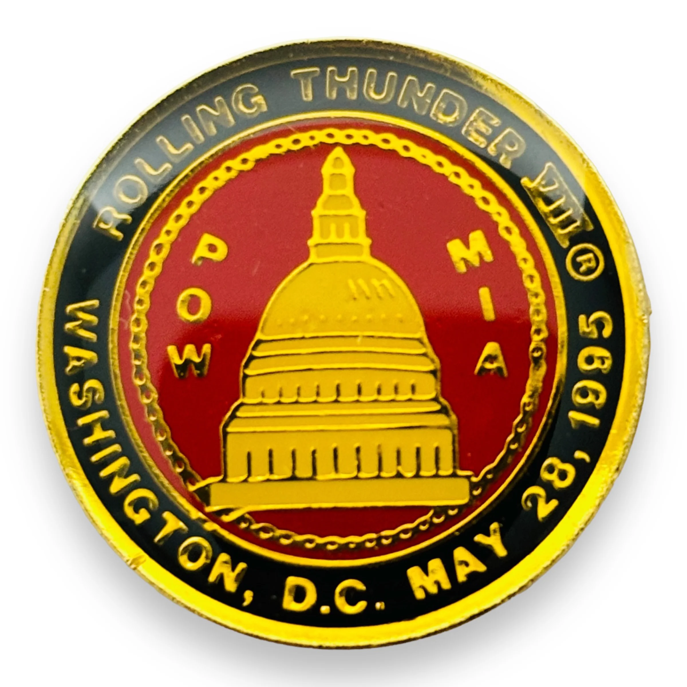 Rolling Thunder VIII POW/MIA Biker Rally Washington DC May 28 1995 Vest Hat Pin