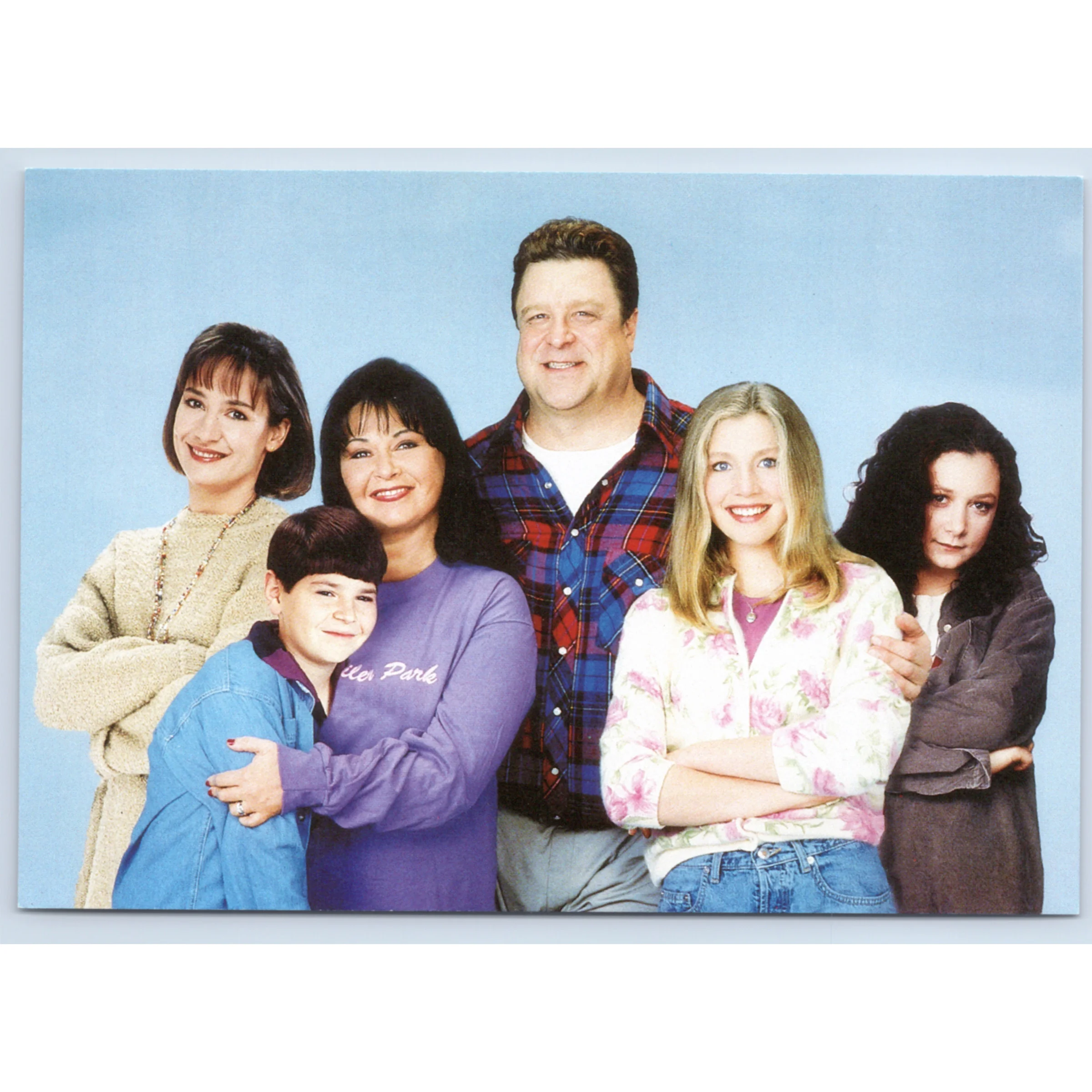 c.1995 Roseanne Halftone Print Cast Fan Photo John Goodman Sarah Gilbert