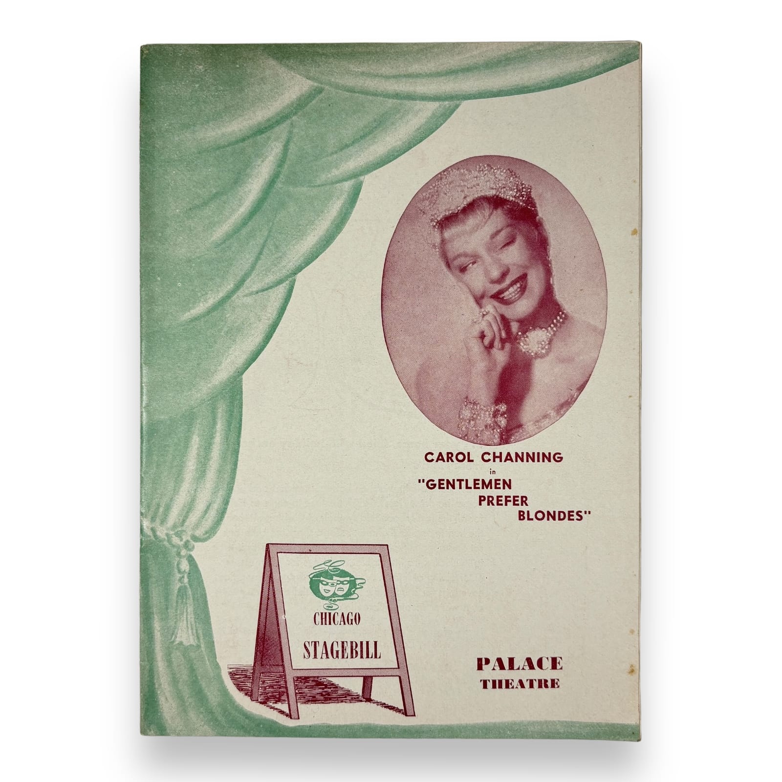 1951 Palace Theatre Carol Channing Gentlemen Prefer Blondes Chicago Play Program