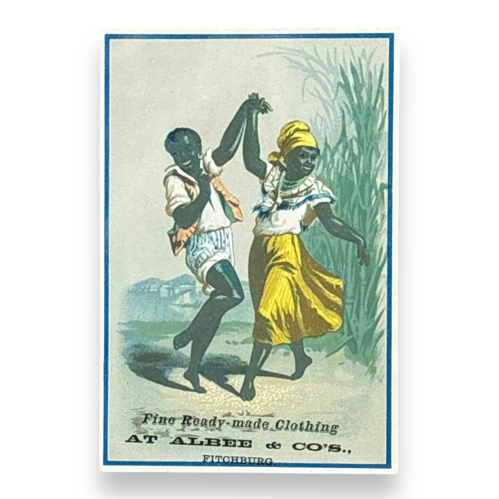 Fine Ready-Made Clothing Albee & Co Fitchburg Massachusetts Victorian Trade Card
