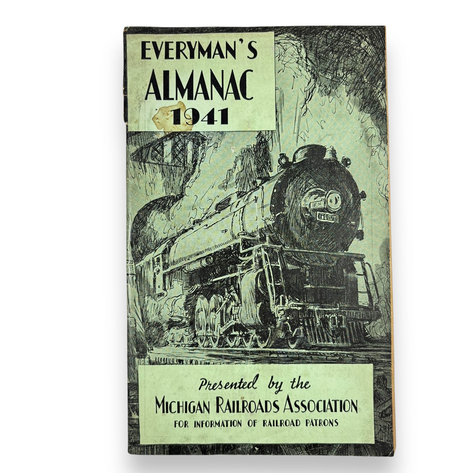 1941 Michigan Railroads Association Everyman's Almanac Calendar Wisdom Recipes