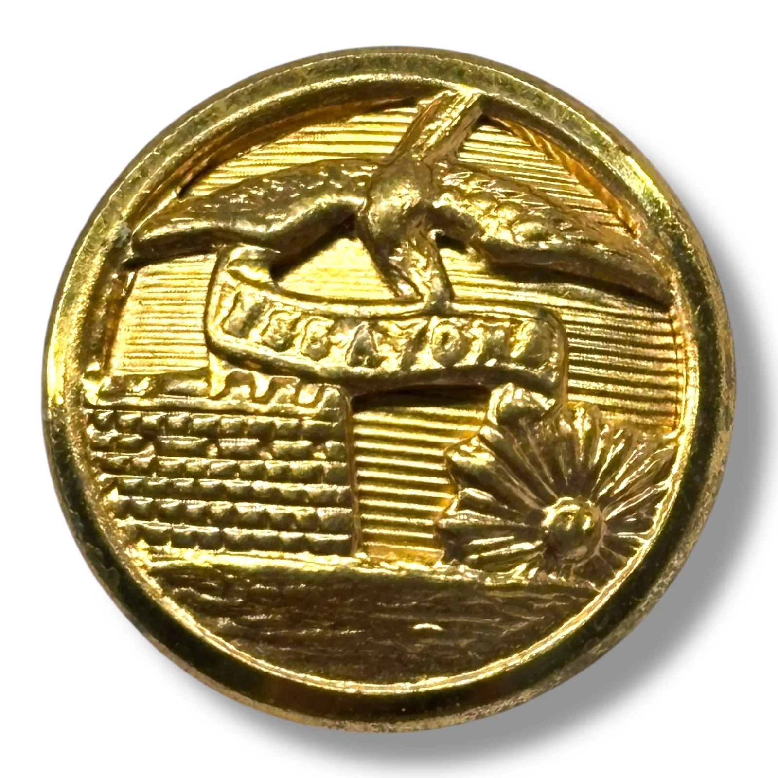 Vintage U.S. Army Corps of Engineers Button “Essayons” Dove Castle FINE QUALITY
