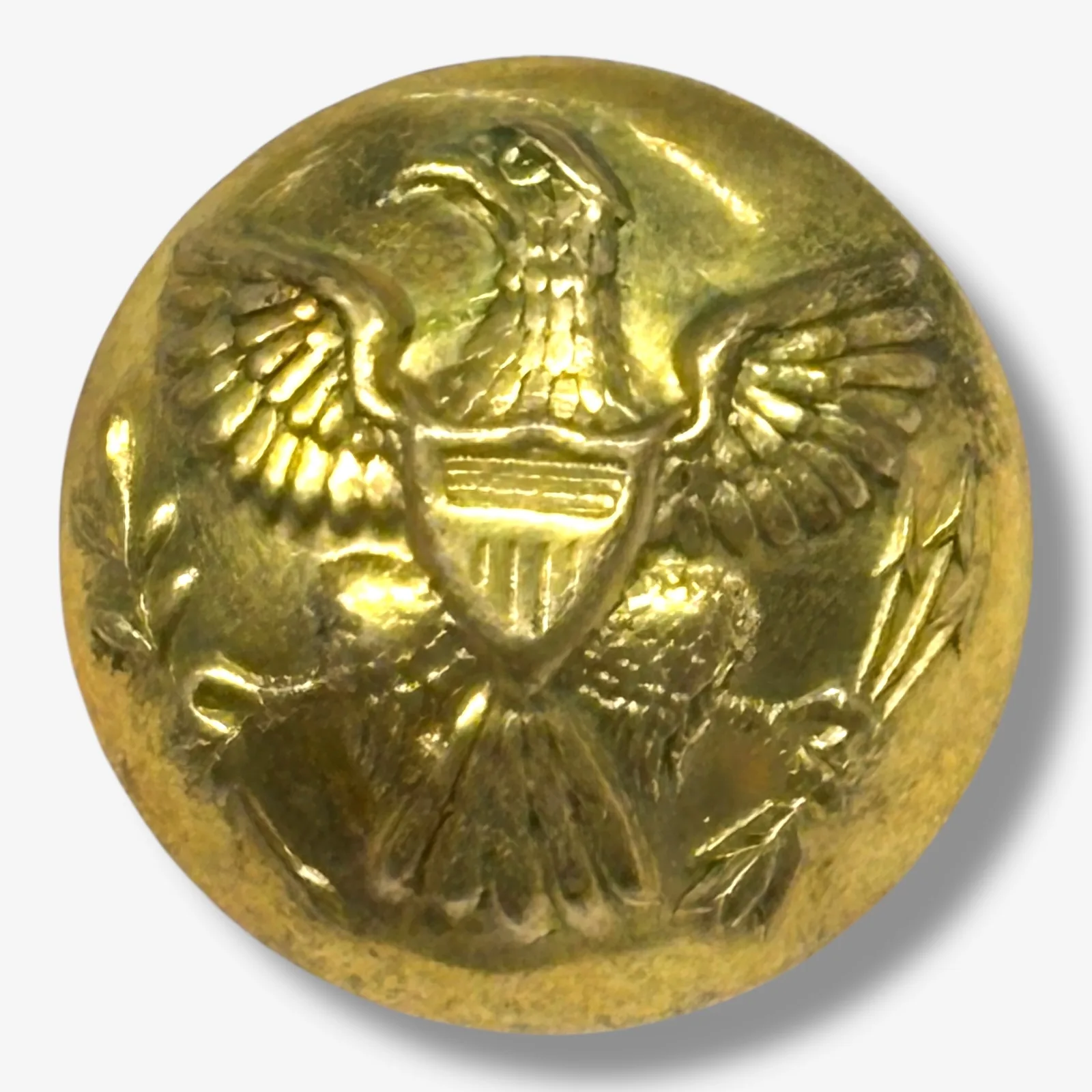 Vintage Great Seal U.S. Army Button Horstmann PHILA Brass 2-Piece 1900s Military