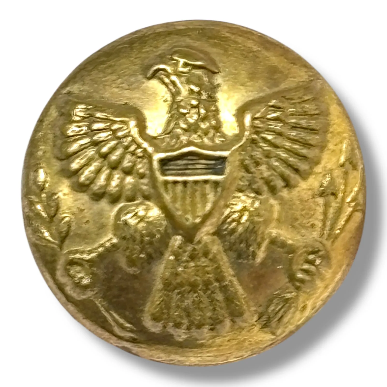 1877–1893 US Army General Service Button 18mm Horstmann Bros. Phila. Gilt Brass