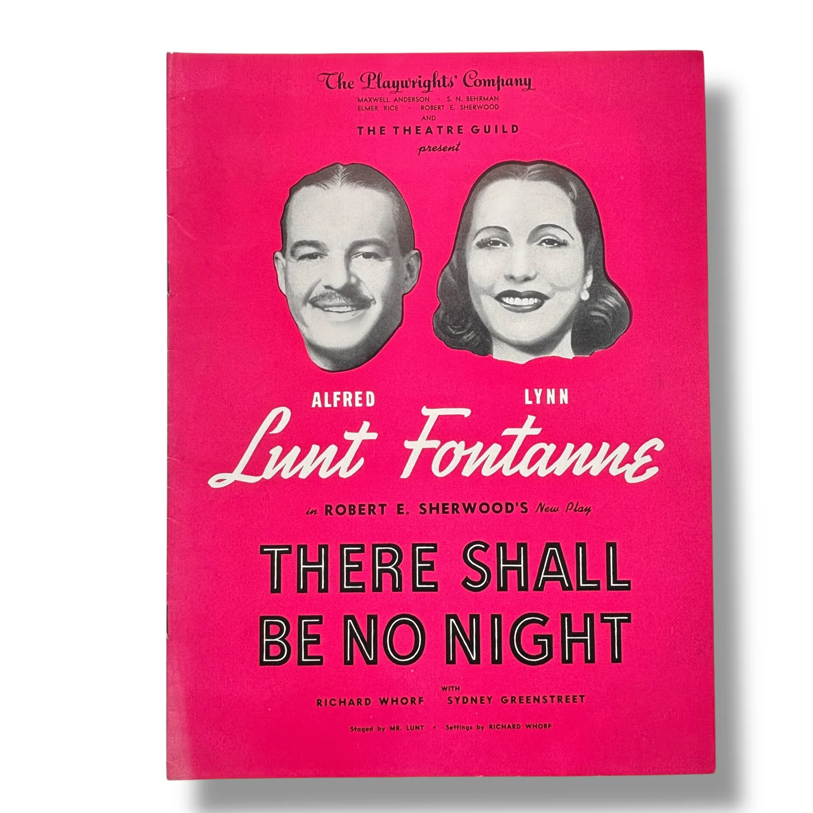 1940 There Shall Be No Night Souvenir Program Lunt Fontanne Sherwood Greenstreet
