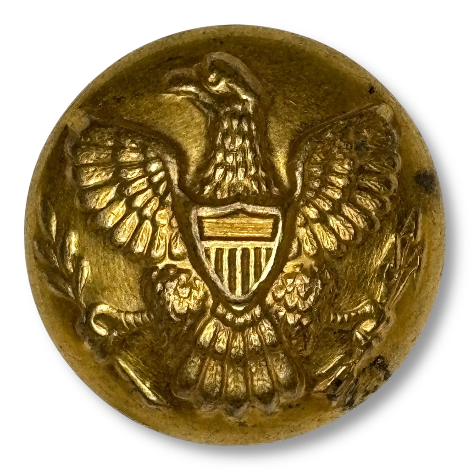 Post-1873 US Army Eagle General Service Brass Button Horstmann Philad Backmark