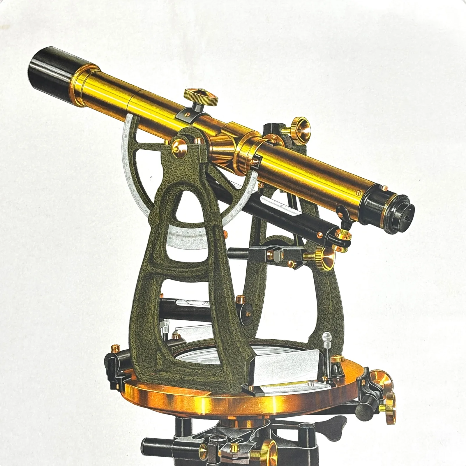 c.1930s Buff & Buff Boston Precision Theodolite Engineering Advertising Poster