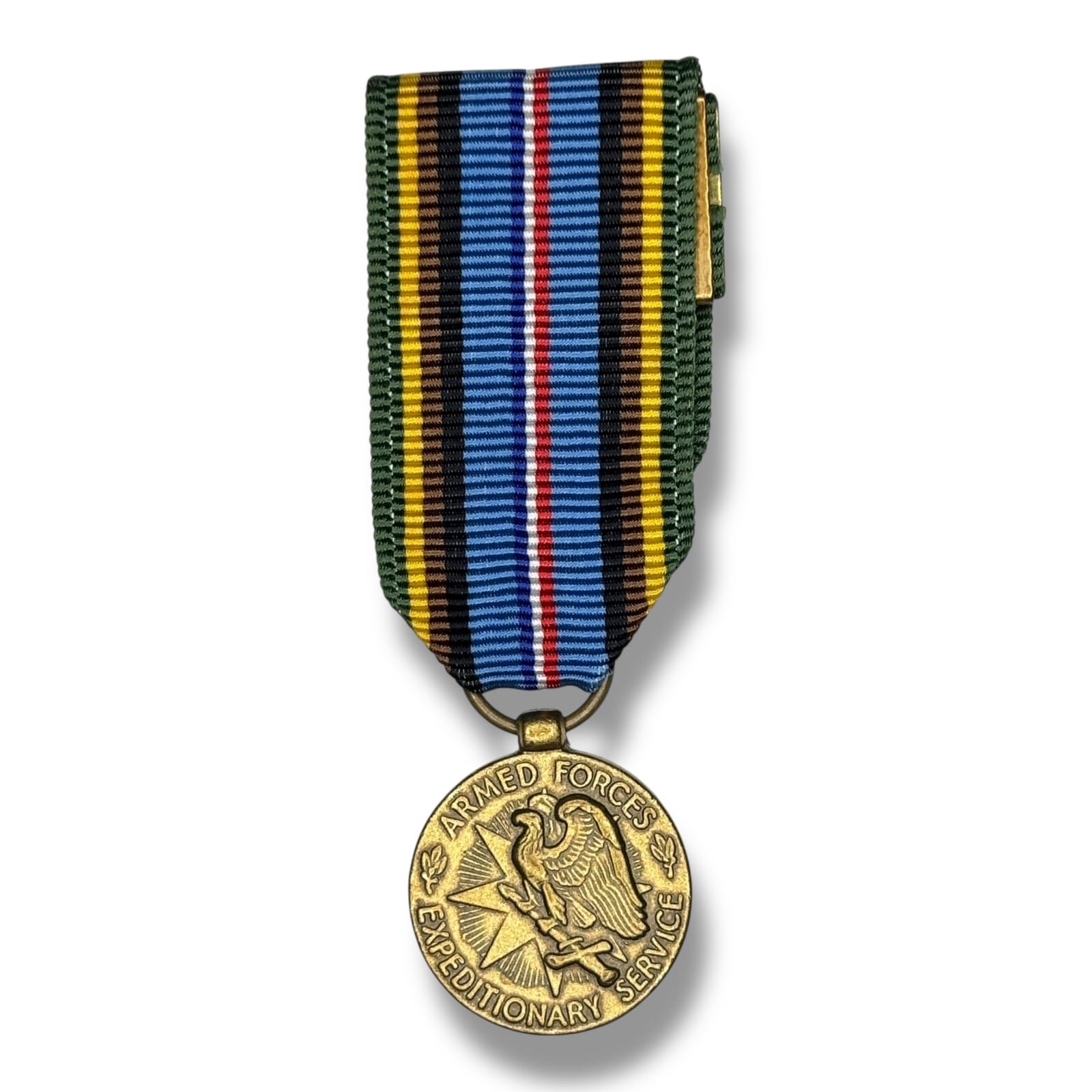 c.1960s Armed Forces Expeditionary Service Medal U.S. Military Award Ribbon Pin