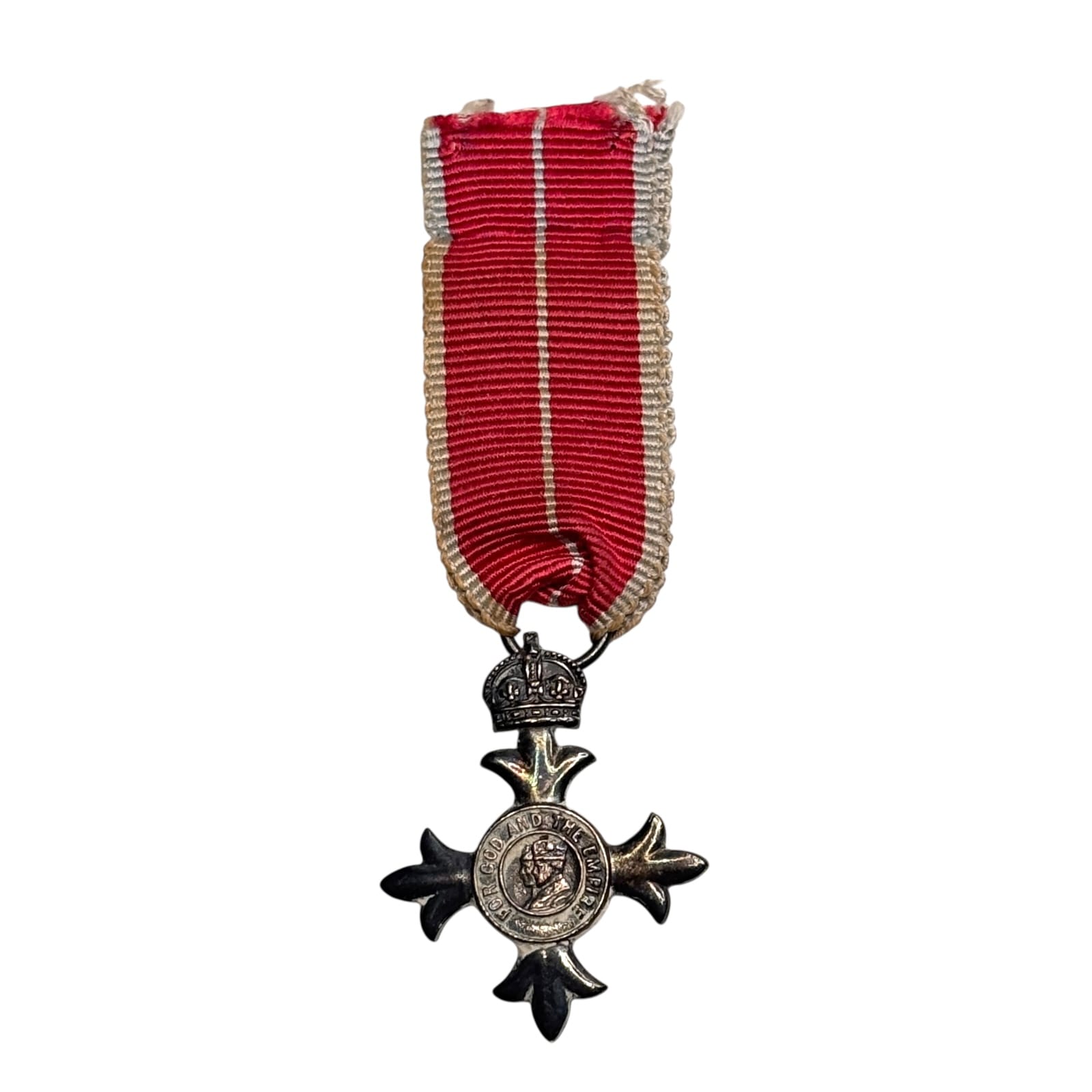 British Miniature MBE Military Division George VI Medal c.1945 Silver Insignia