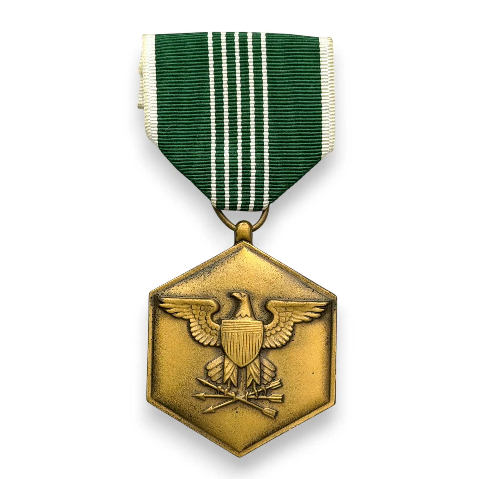 1950s U.S. Armed Forces Reserve Medal For Military Merit 2 Inch Bronze Hexagon