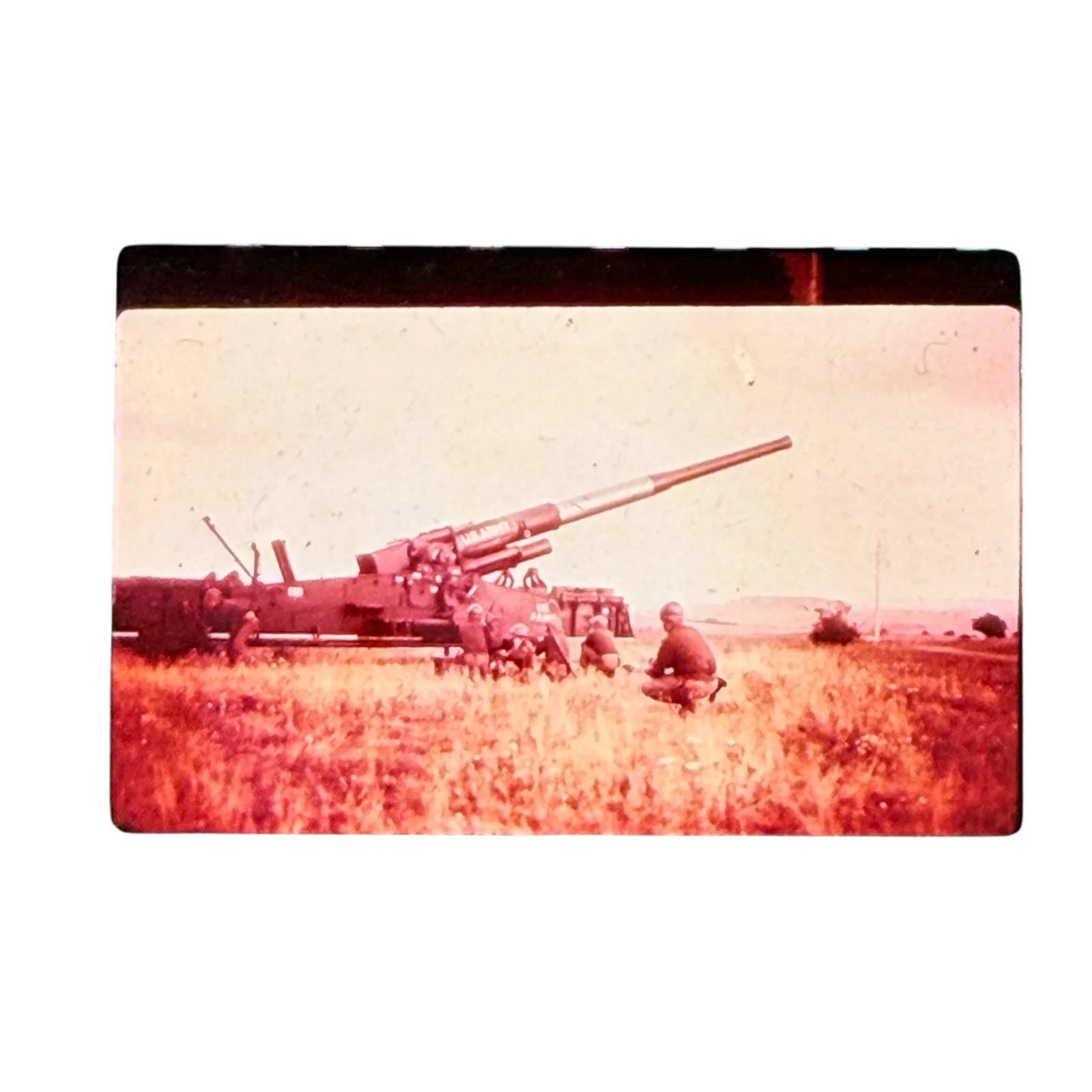 1950s US Army M65 Atomic Cannon "Annie" Glass Slide Nuclear Artillery Crew Field