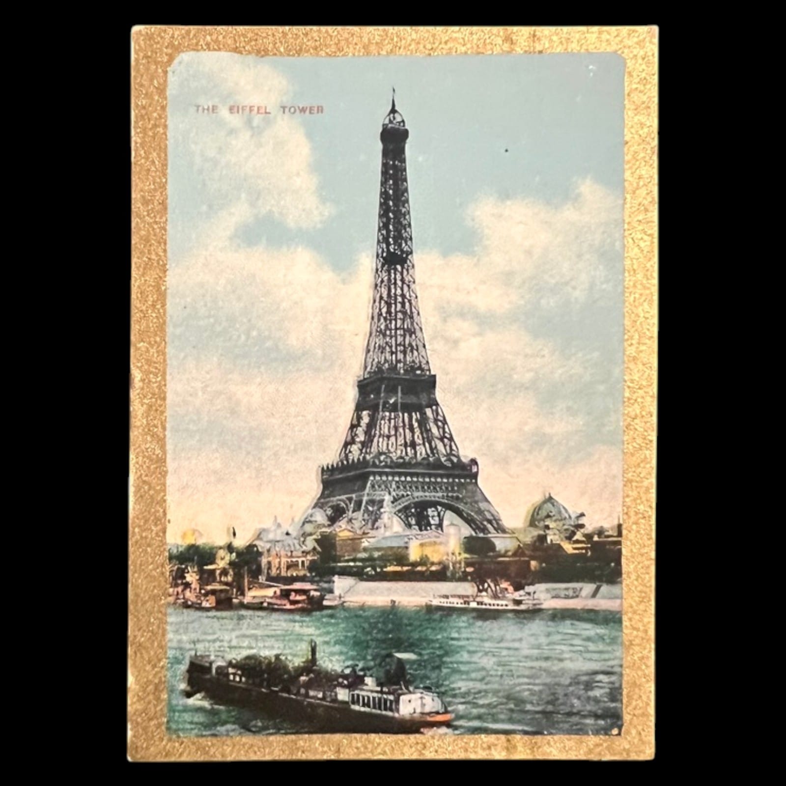 1911 Pan Handle Scrap Eiffel Tower Sights and Scenes Series Tobacco Card EX