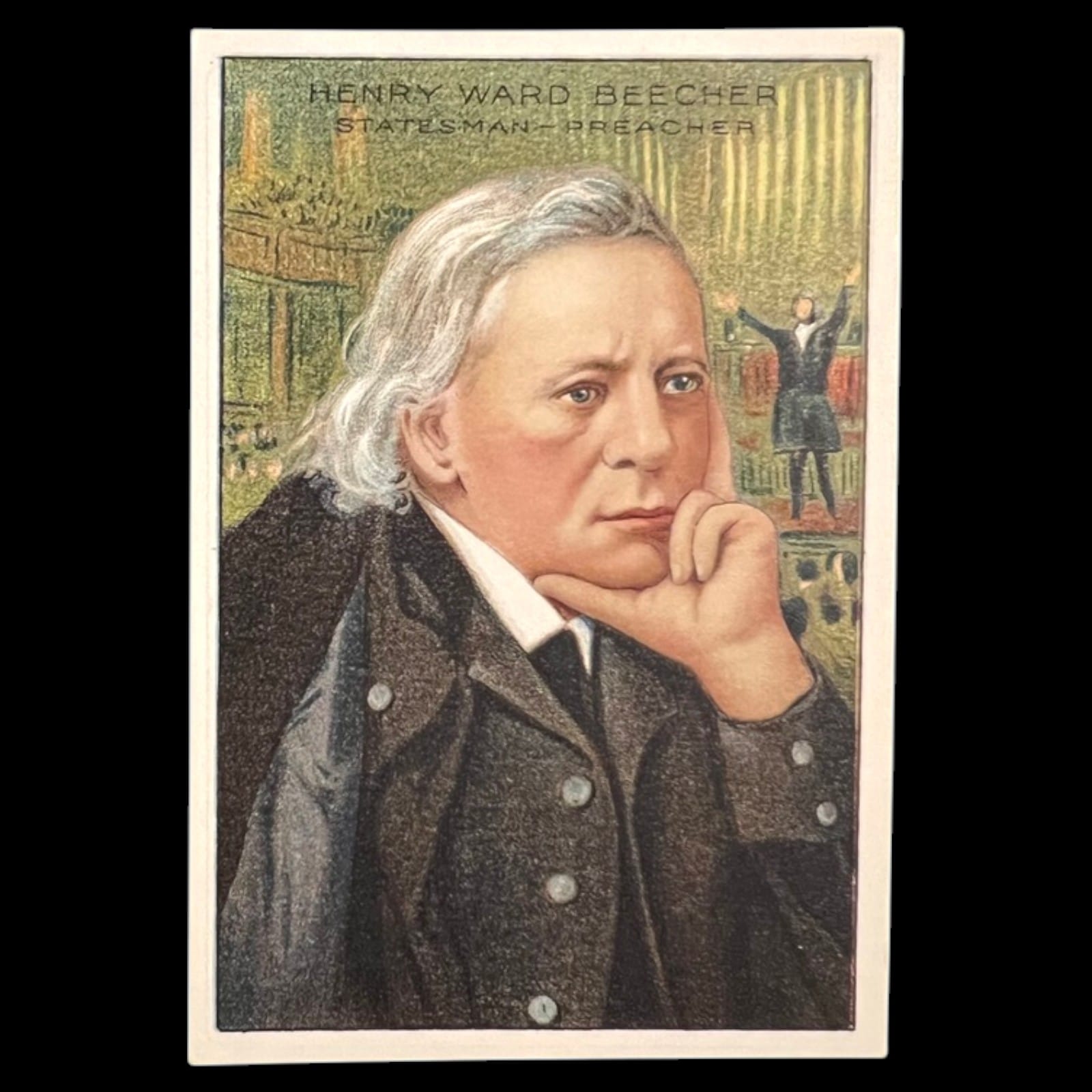1911 Pan Handle Scrap Henry Ward Beecher Men of History 2nd Series Tobacco Card