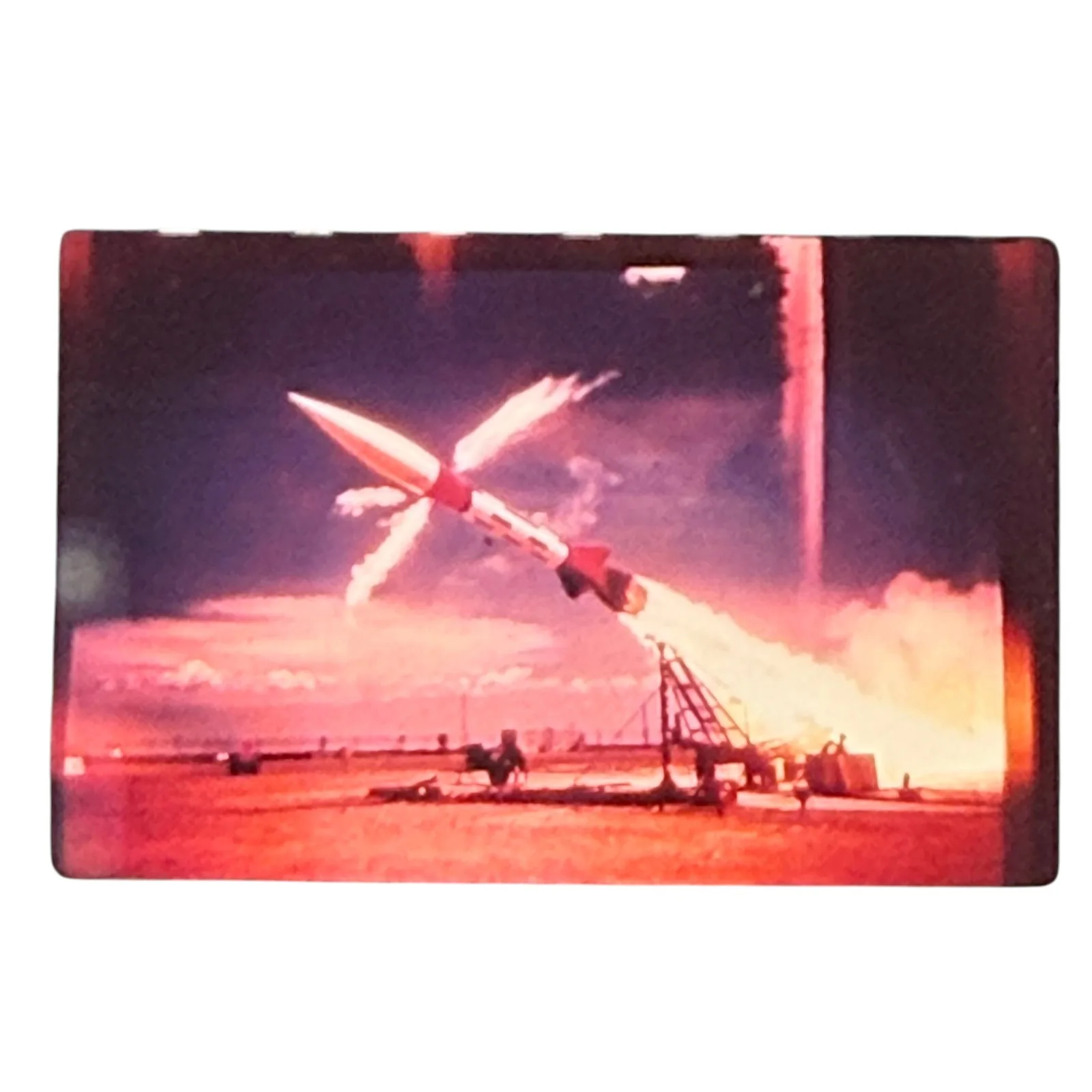 1950s U.S. Army Honest John Rocket Launch Glass Slide Missile Nuclear Weapon