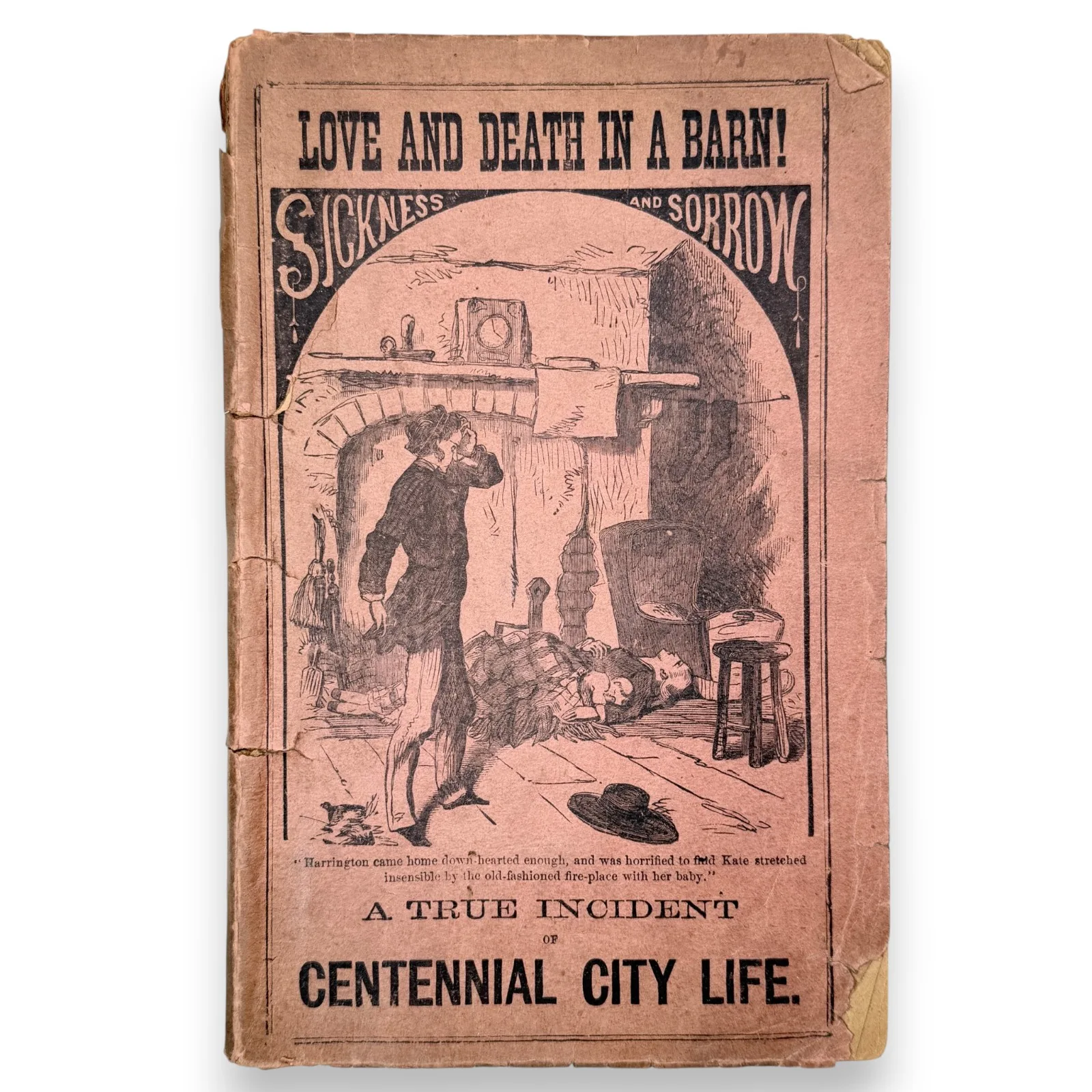 1876 Love And Death In A Barn Old Franklin Philadelphia Story Booklet Pamphlet