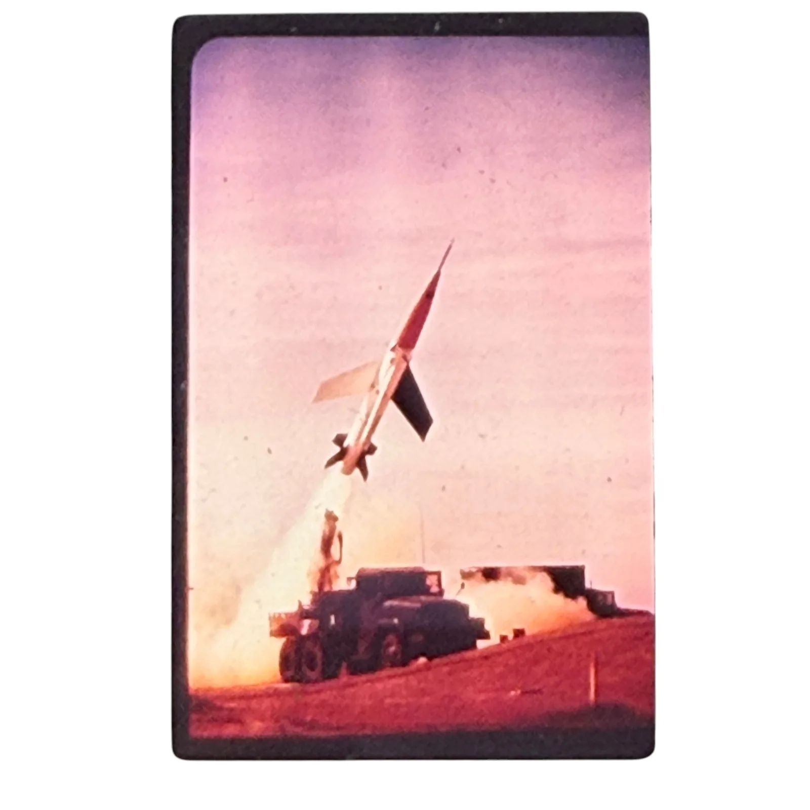 1950s US Army MGM-18 Lacrosse Missile Launch Glass Slide Cold War Nuclear Weapon