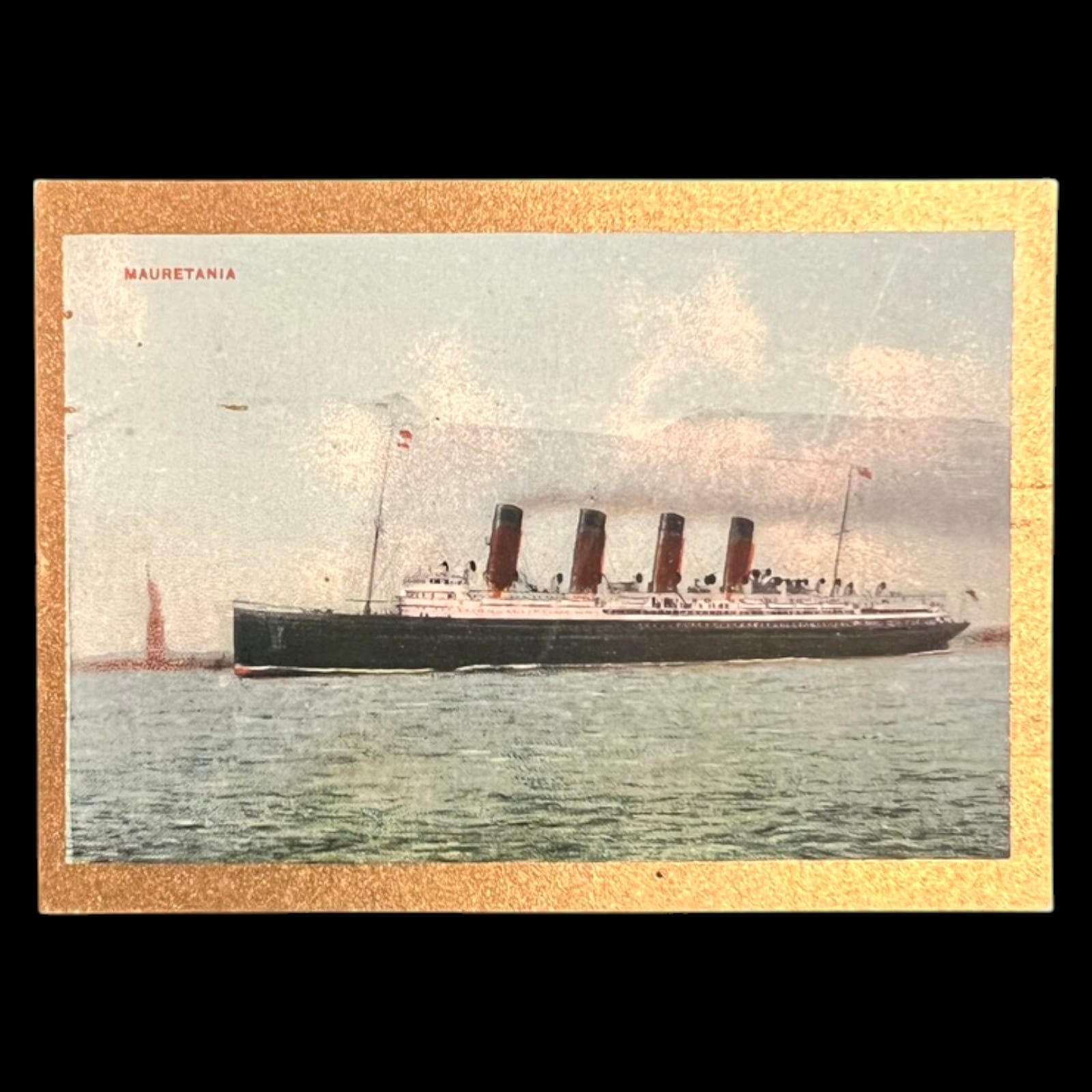 1911 Pan Handle Scrap Mauretania Steamship Sights and Scenes Series Tobacco Card