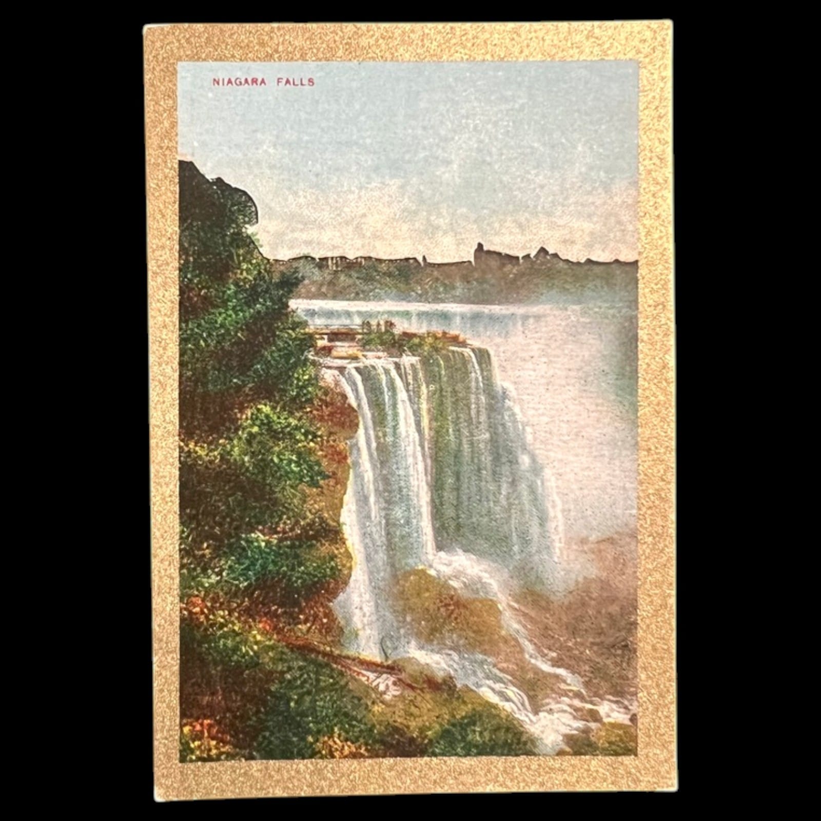 1911 Pan Handle Scrap Niagara Falls NY Sights and Scenes Series Tobacco Card