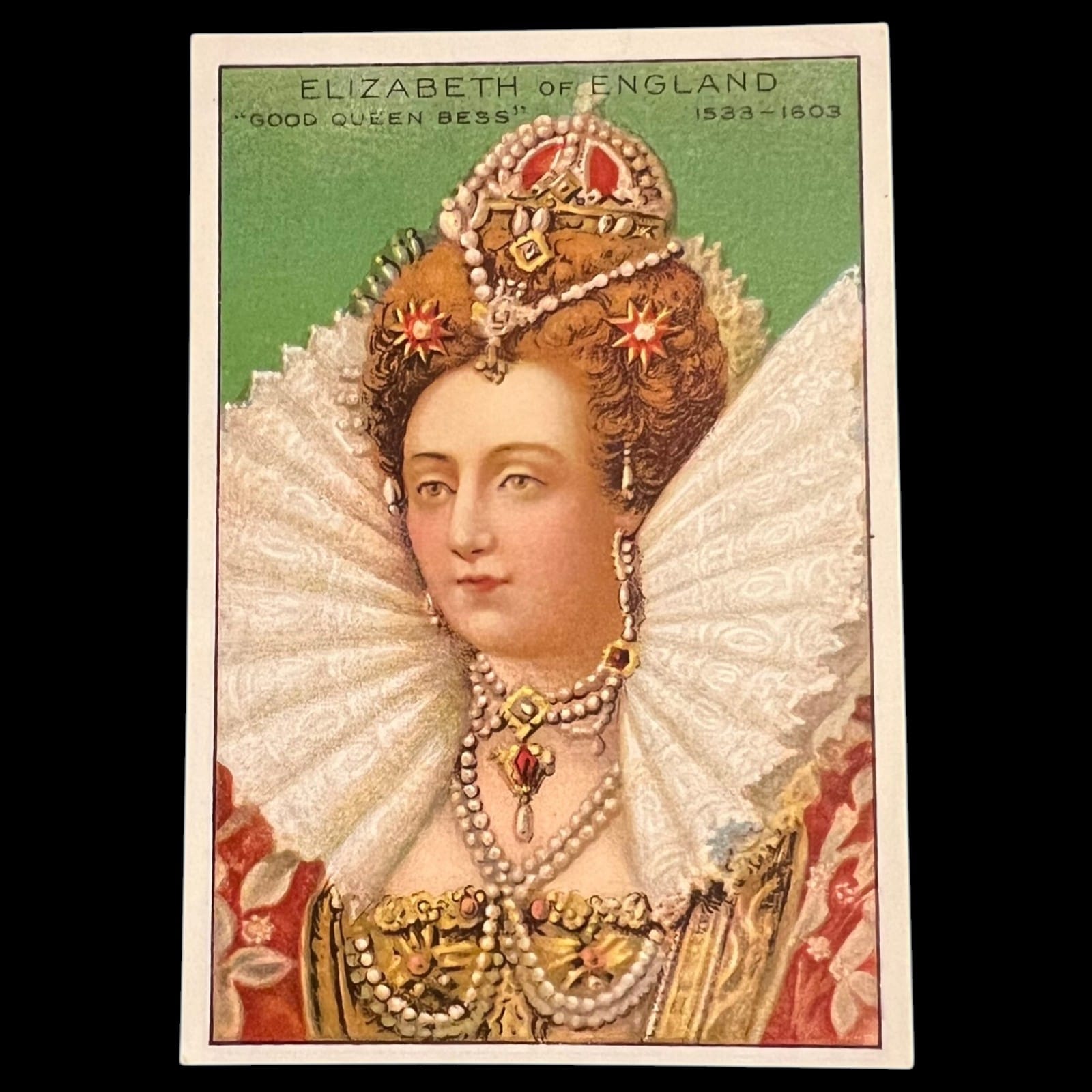 1911 Pan Handle Scrap Queen Elizabeth Women of History 2nd Series Tobacco Card