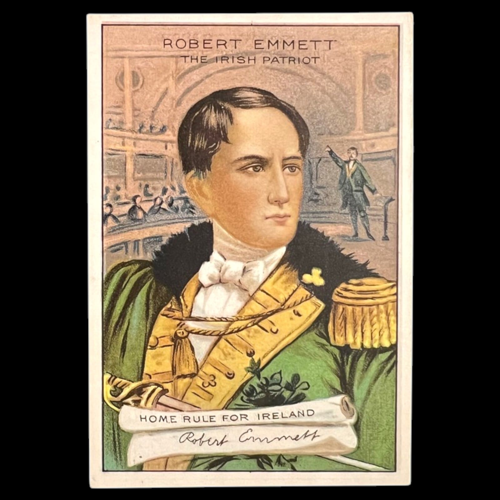 1911 Pan Handle Scrap Robert Emmett Men of History 2nd Series Tobacco Card EX-MT