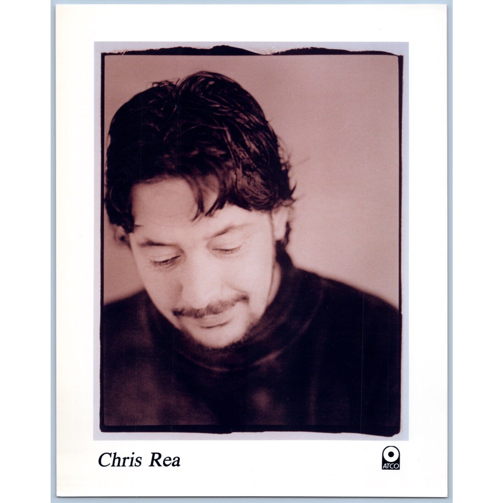 Chris Rea English Rock Blues Singer Guitarist 80s-90s Sepia Music Press Photo