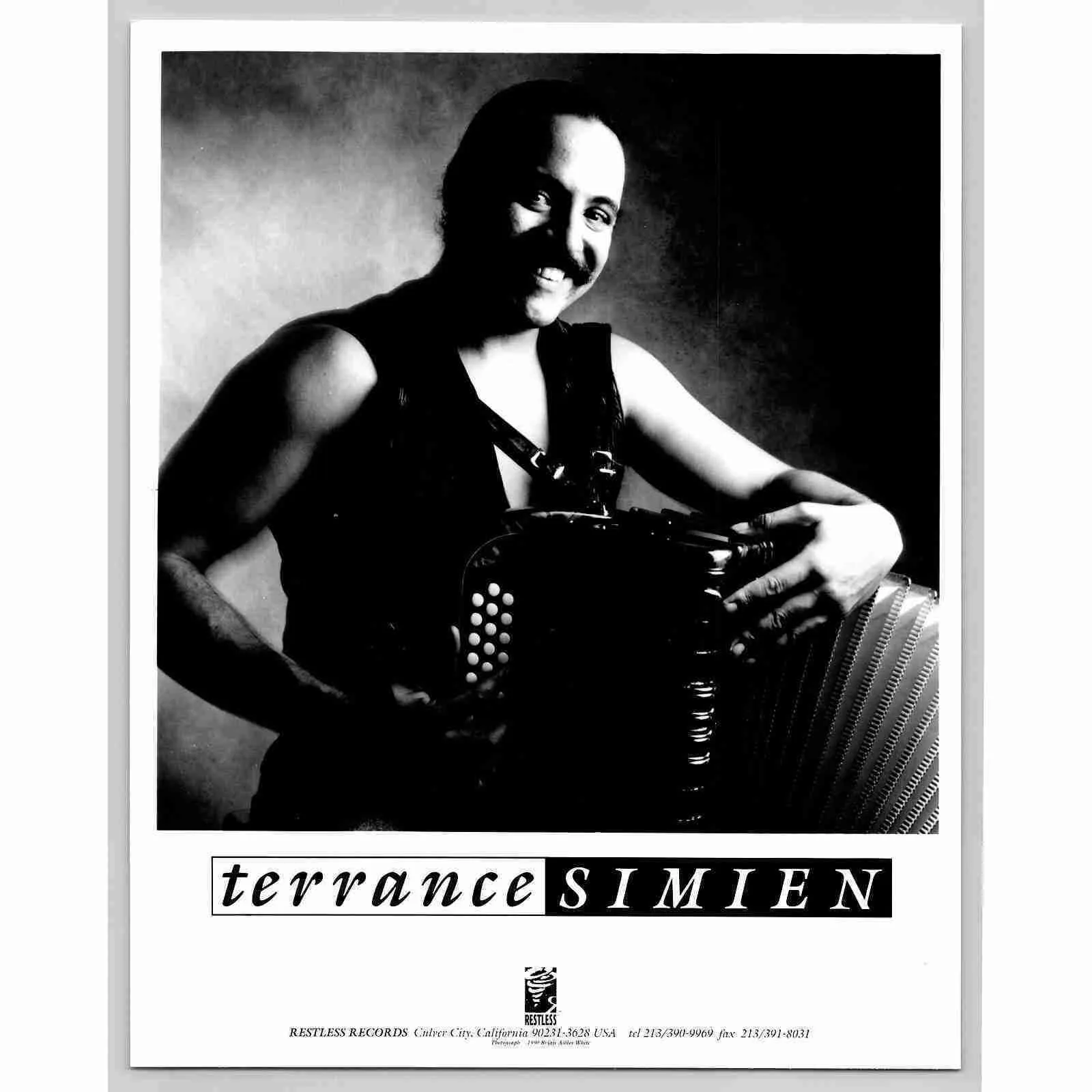 Terrance Simien Zydeco Vocalist Grammy Winner 80s-90s Glossy Music Press Photo
