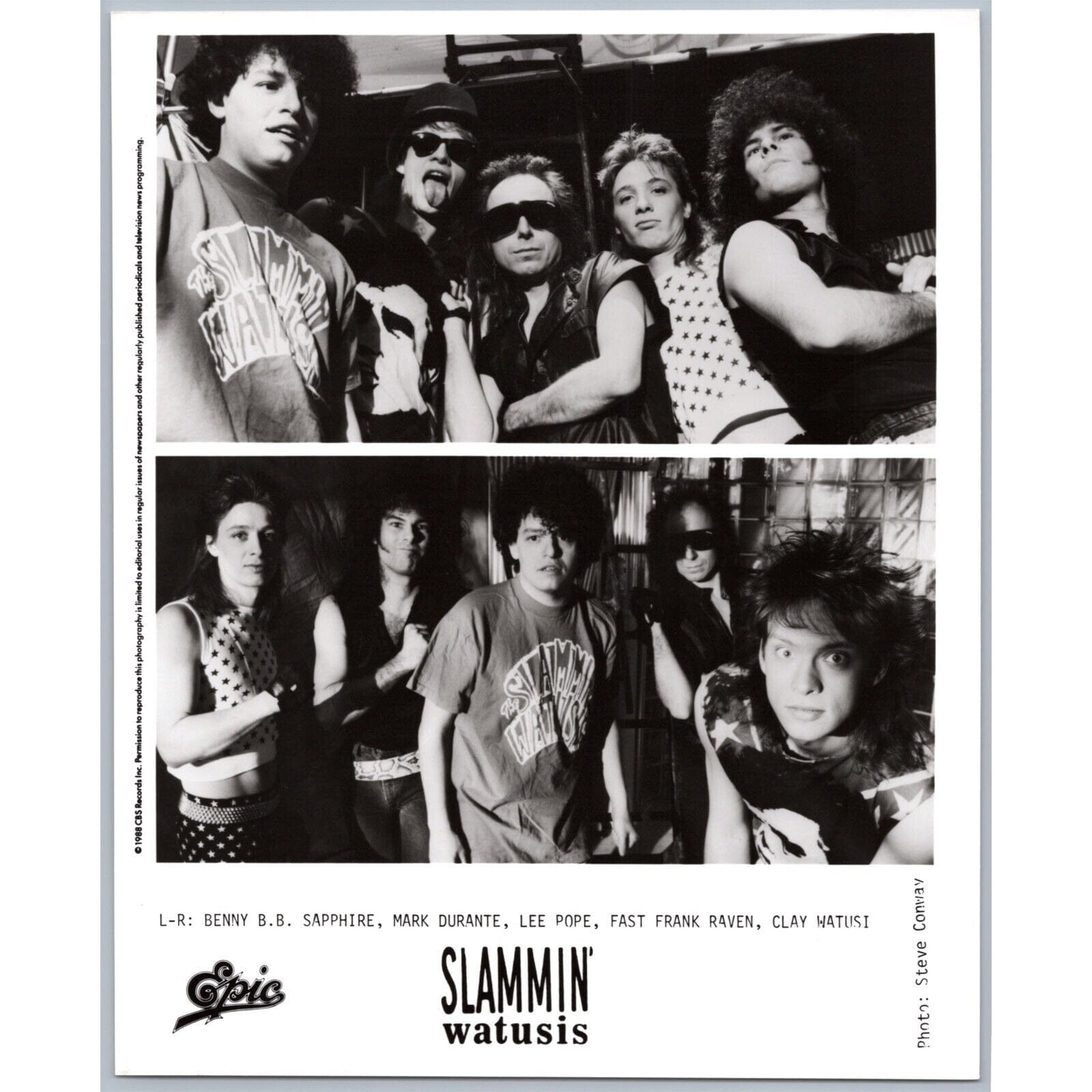 Slammin' Watusis American Punk Heavy Metal Rock Band 80s-90s Music Press Photo