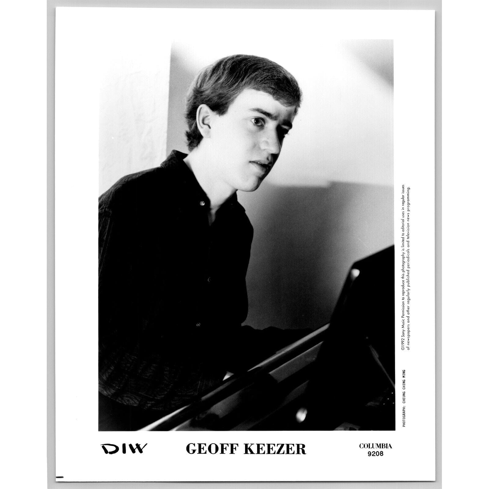 Geoff Keezer American Jazz Pianist and Composer 1992 Glossy Music Press Photo