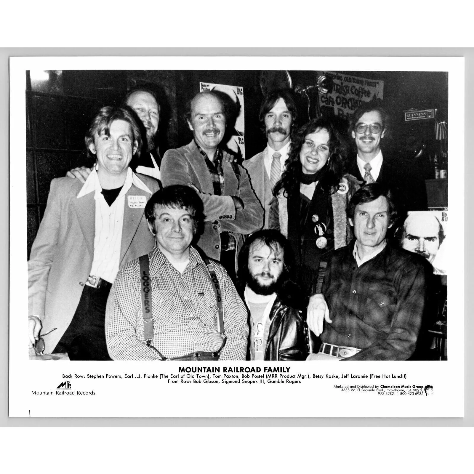 Earl Pionke & Mountain Railroad Records Execs 80s-90s Glossy Music Press Photo