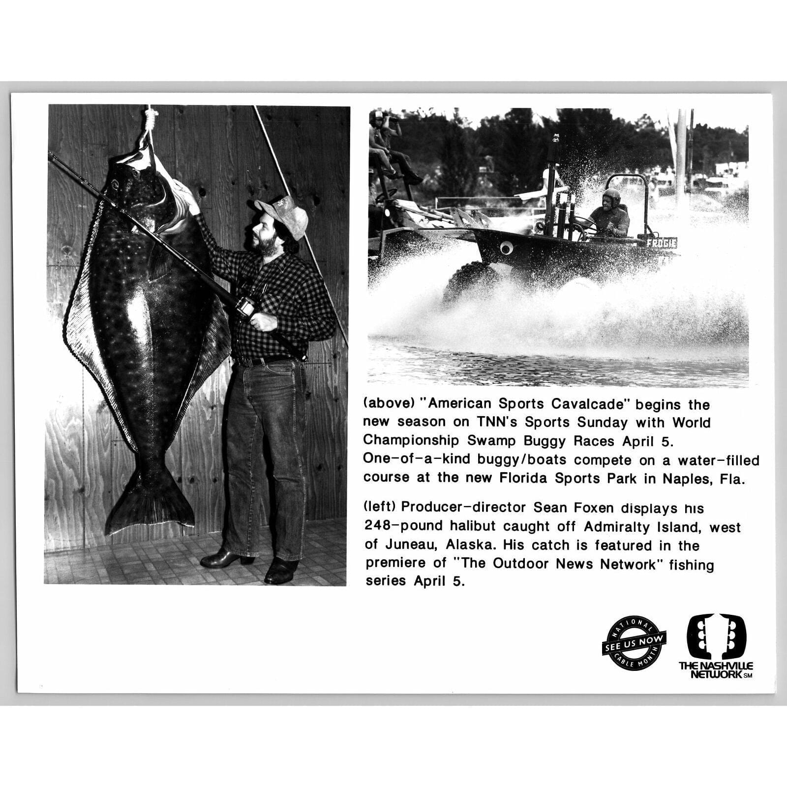 Nashville Network American Sports Cavalcade Vintage Glossy Promo Press Photo