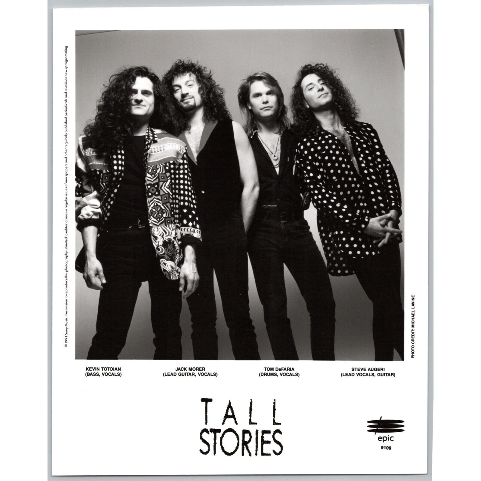 Tall Stories American Melodic Steve Augeri Rock Band 80s-90s Music Press Photo