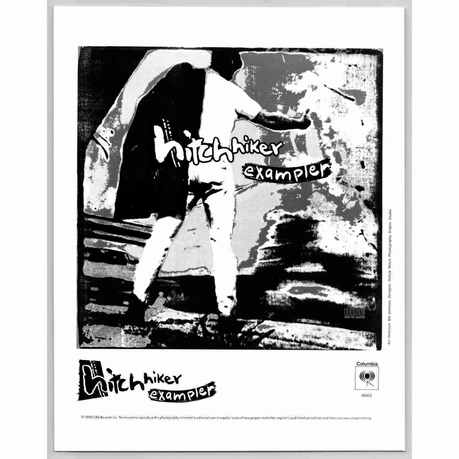 Hitchhiker Exampler McMurtry Carpenter Crowell 80s-90s Glossy Music Press Photo